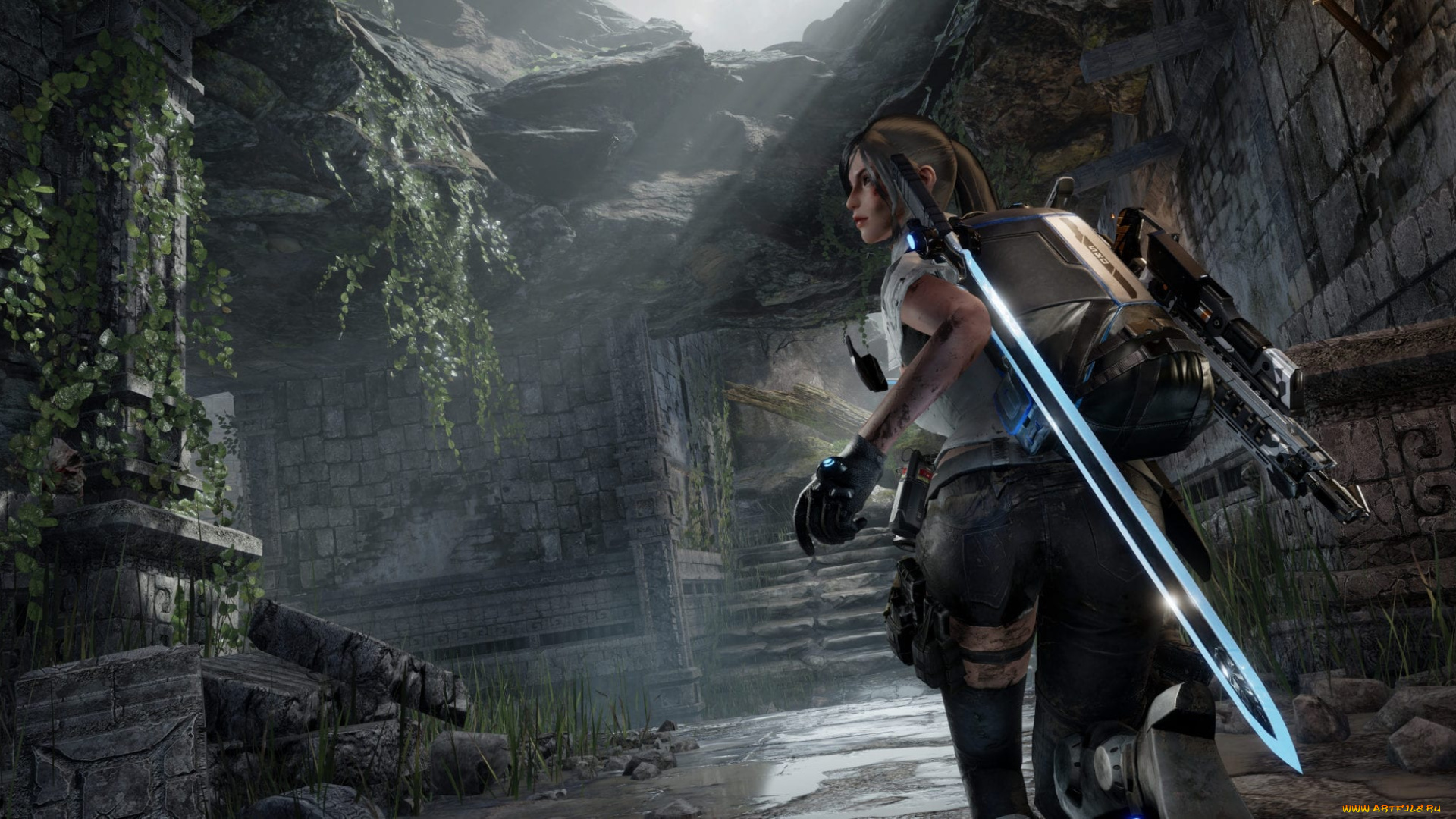 bright, memory, видео, игры, ---другое, девушка, обмундирование, развалины