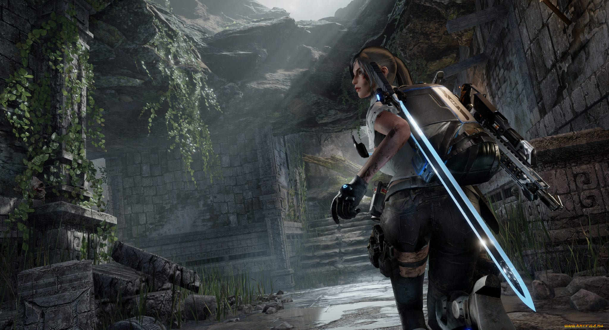 bright, memory, видео, игры, ---другое, девушка, обмундирование, развалины