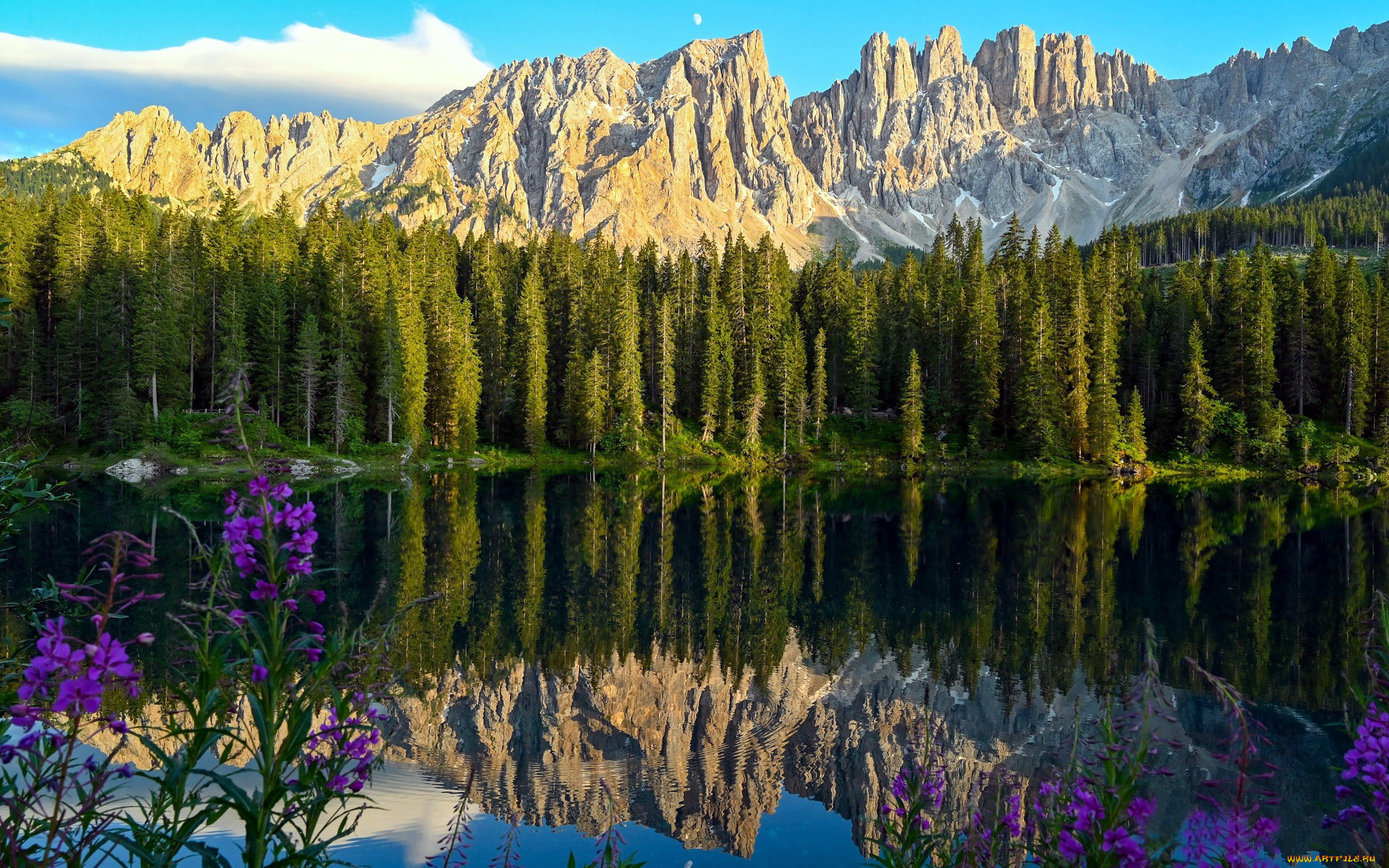 lake, carezza, italy, природа, реки, озера, lake, carezza