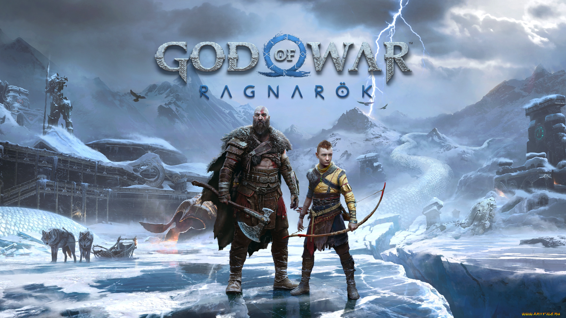 видео, игры, ---другое, god, of, war, ragnarok, kratos, atreus, 2022, games, playstation, 4, 5