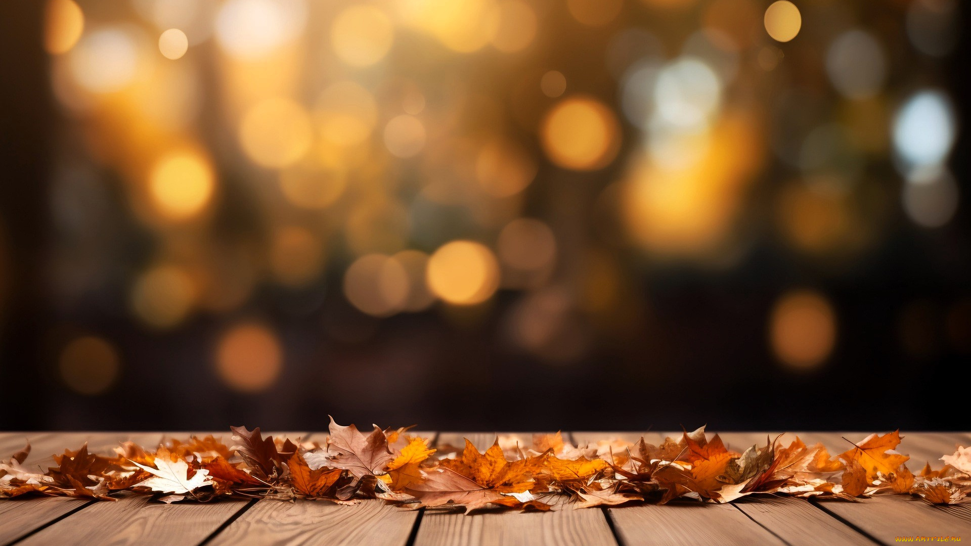 3д, графика, природа, , nature, листья, осень