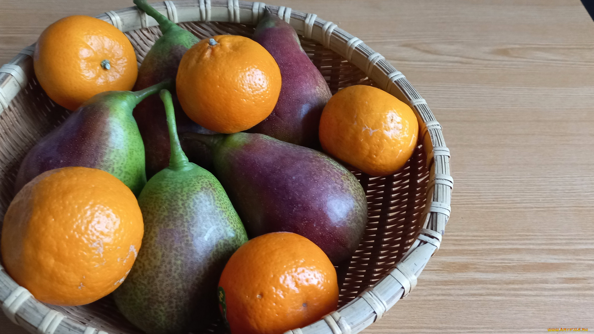 еда, фрукты, , ягоды, корзинка, груши, мандарины
