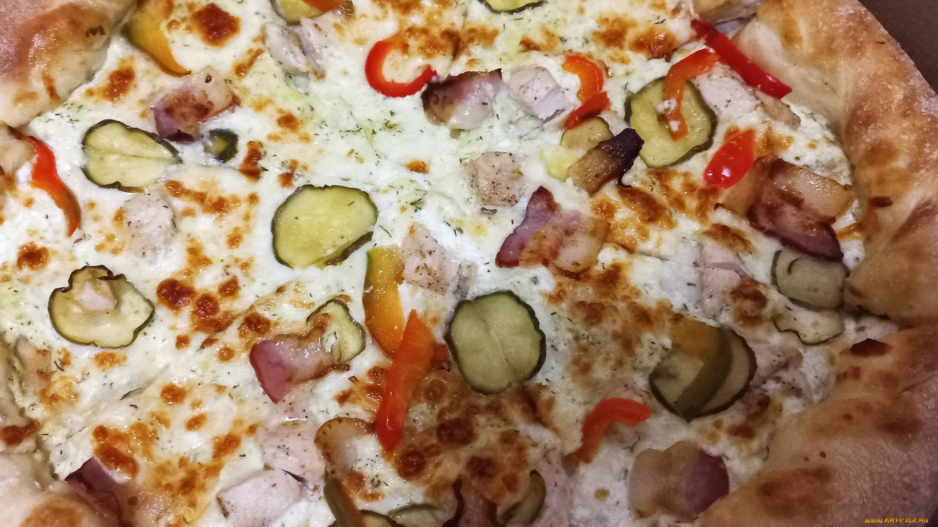 еда, пицца, огурцы, сыр, макро