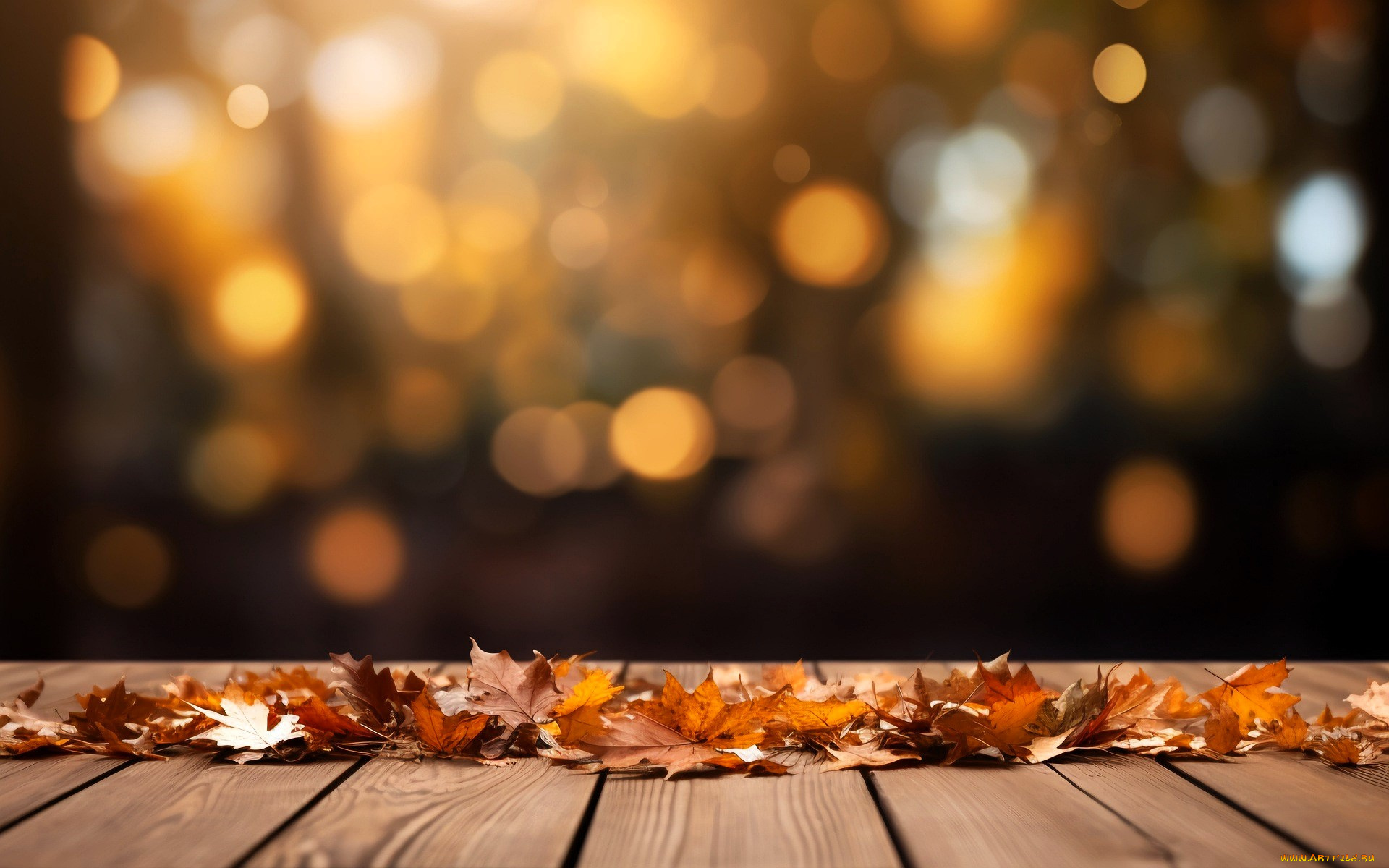 3д, графика, природа, , nature, листья, осень