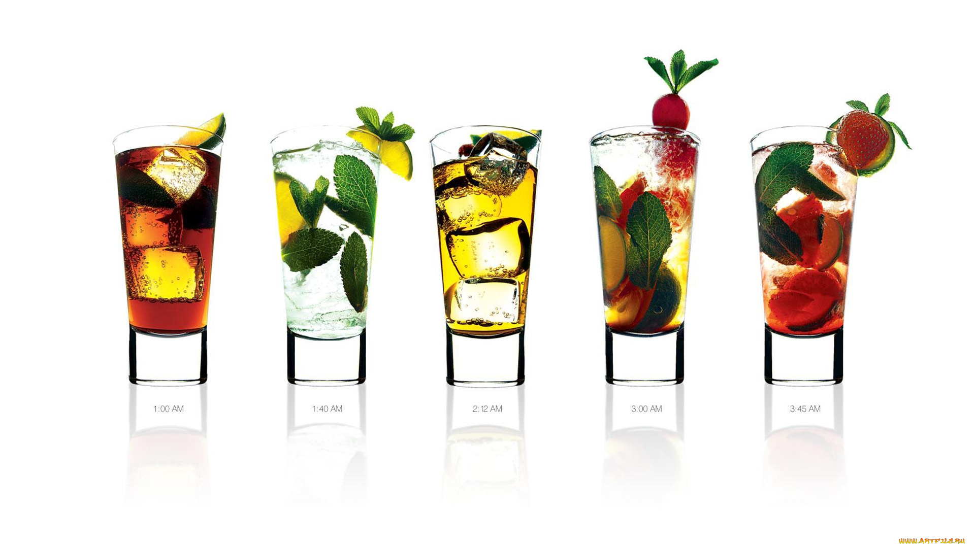 еда, напитки, коктейль, стаканы, лед, фрукты