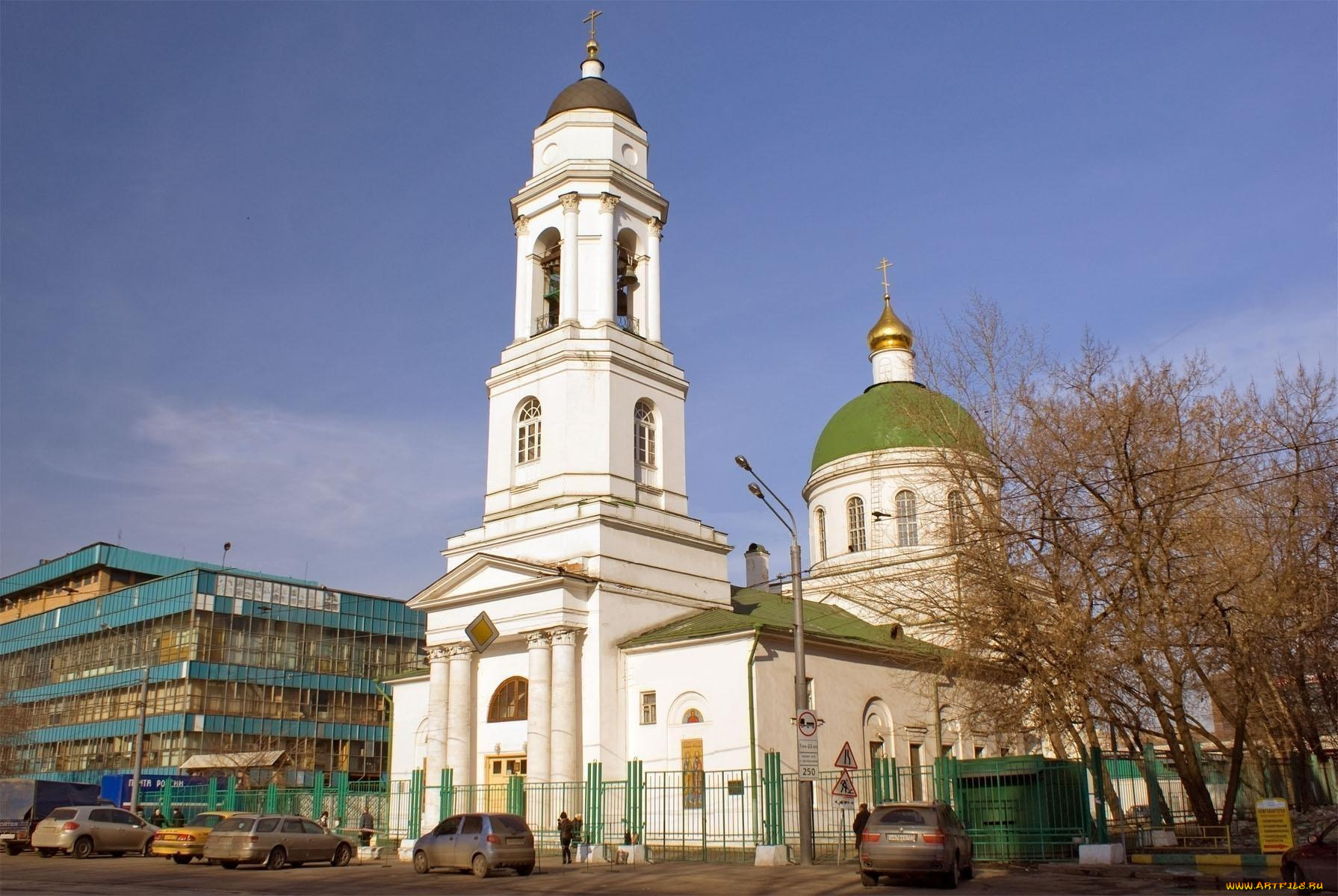 храм, св, мучеников, флора, лавра, на, зацепе, города, православные, церкви, монастыри, дорога, здание, небо, огада, автомобили