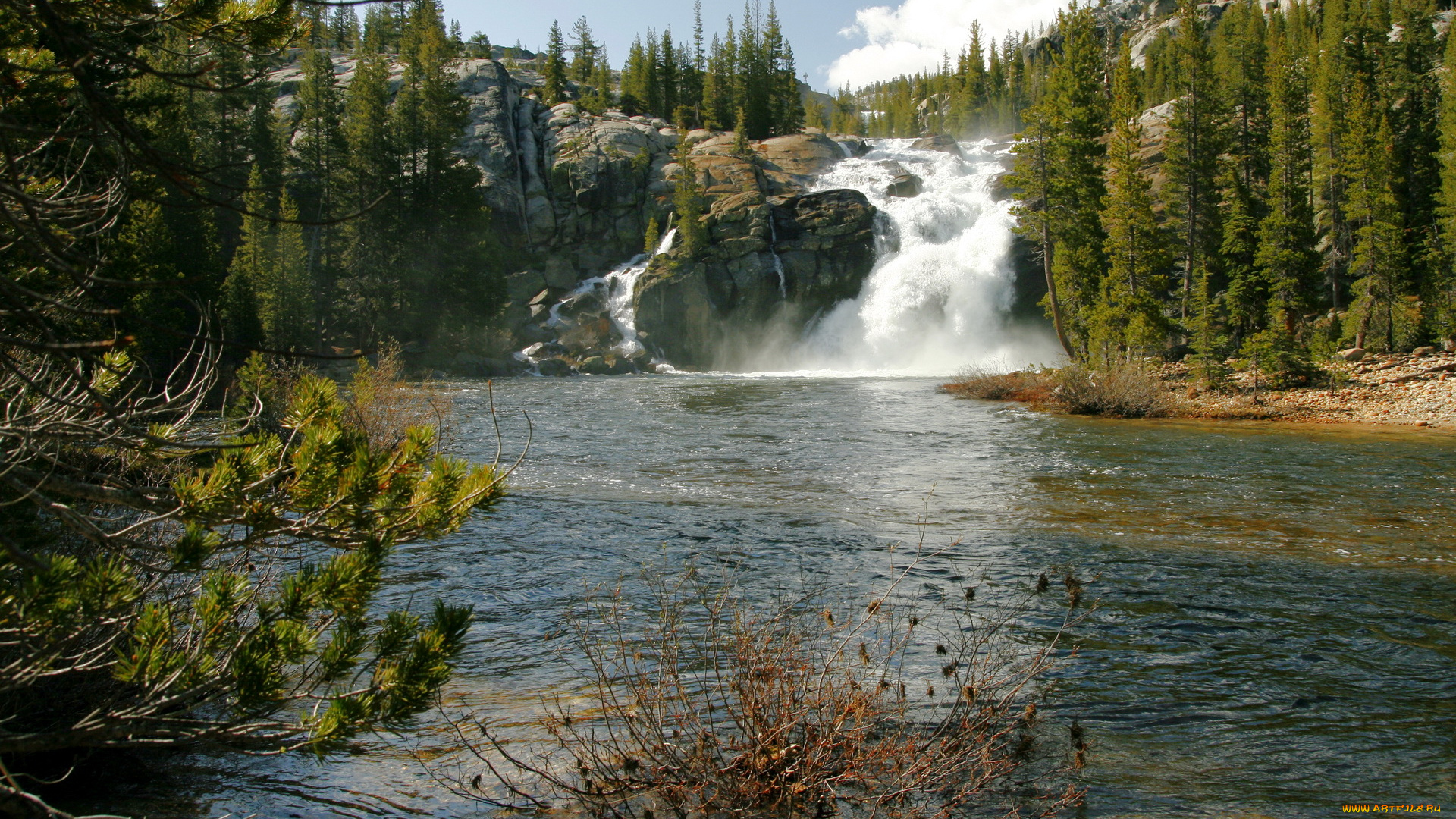 california, сша, йосемити, природа, водопады, водопад, река