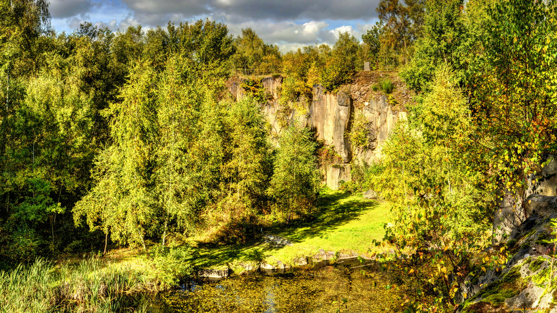 германия, майен, серебряное, озеро, природа, реки, озера