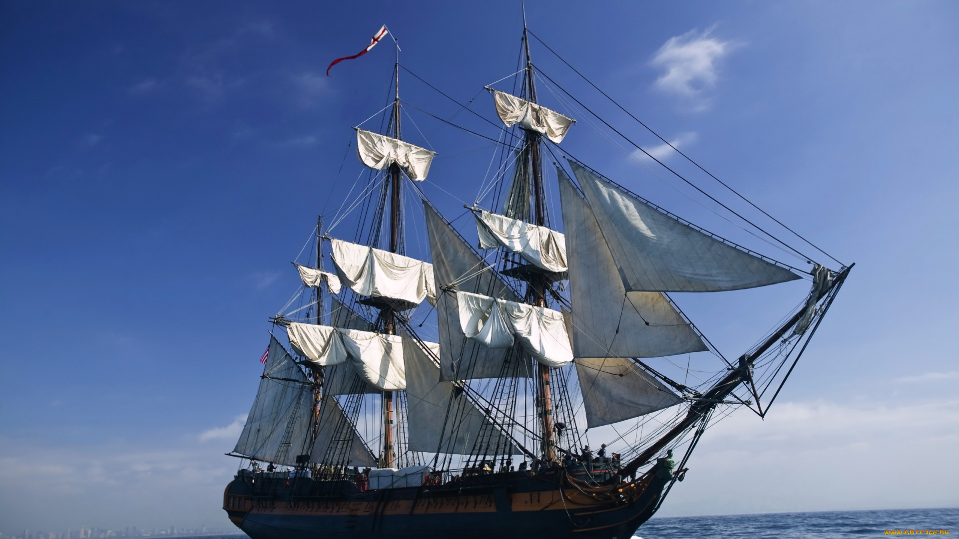 корабли, парусники, море, парусник