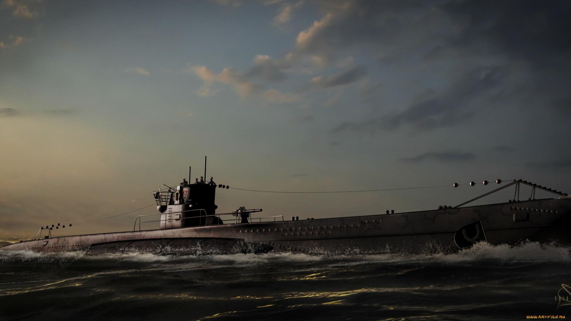 рисованные, армия, лодка