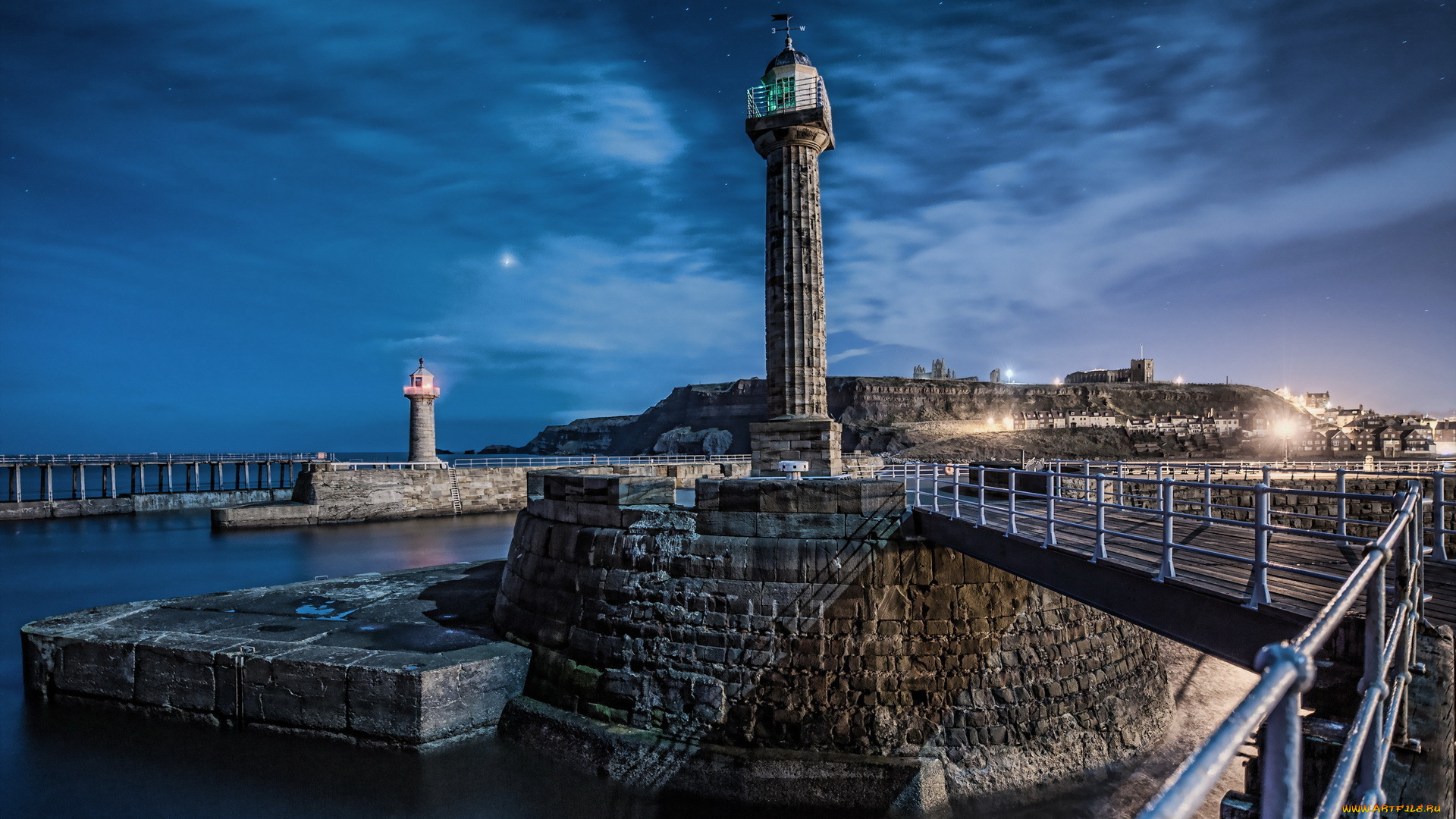 whitby, north, yorkshire, england, природа, маяки, мост, англия, северный, йоркшир, уитби