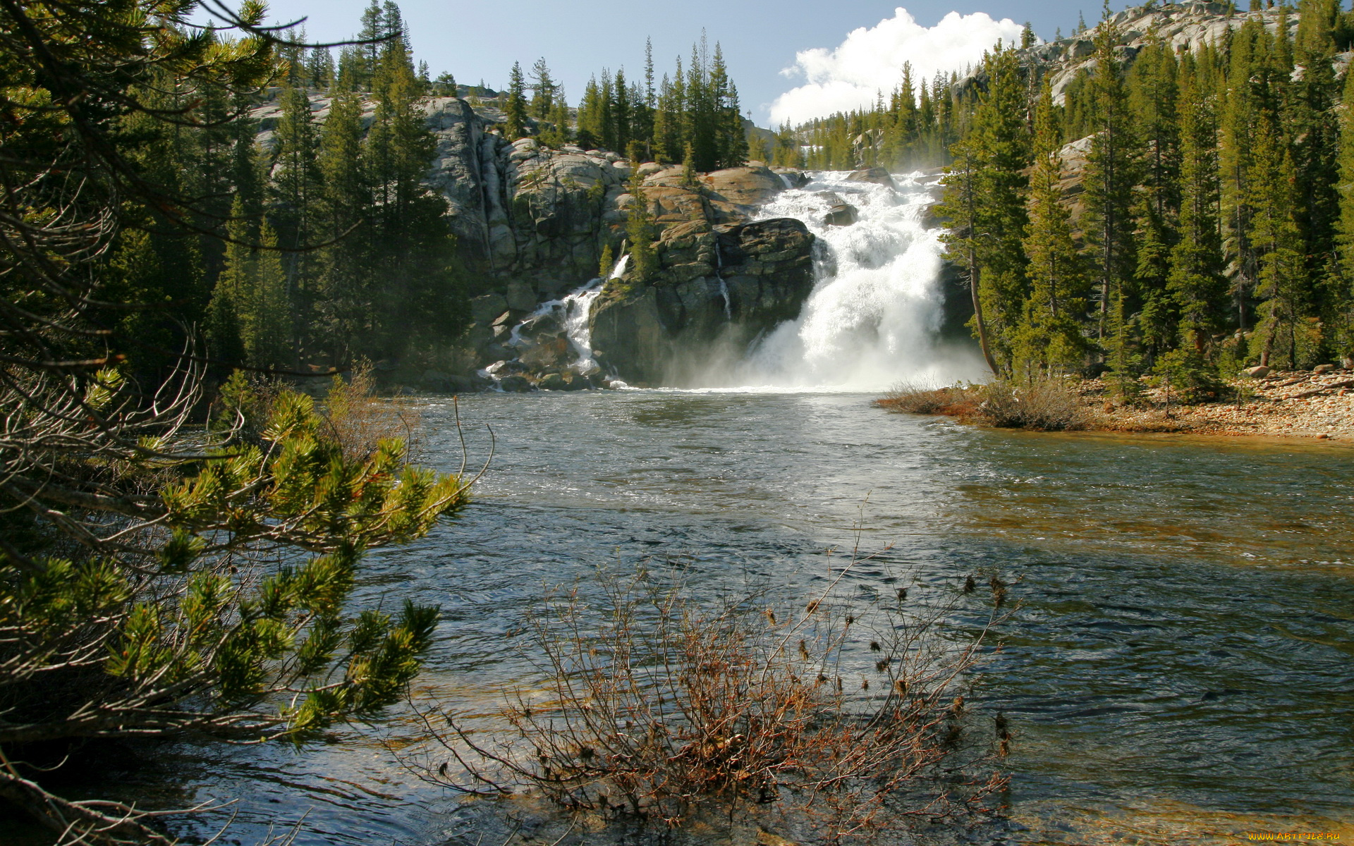 california, сша, йосемити, природа, водопады, водопад, река