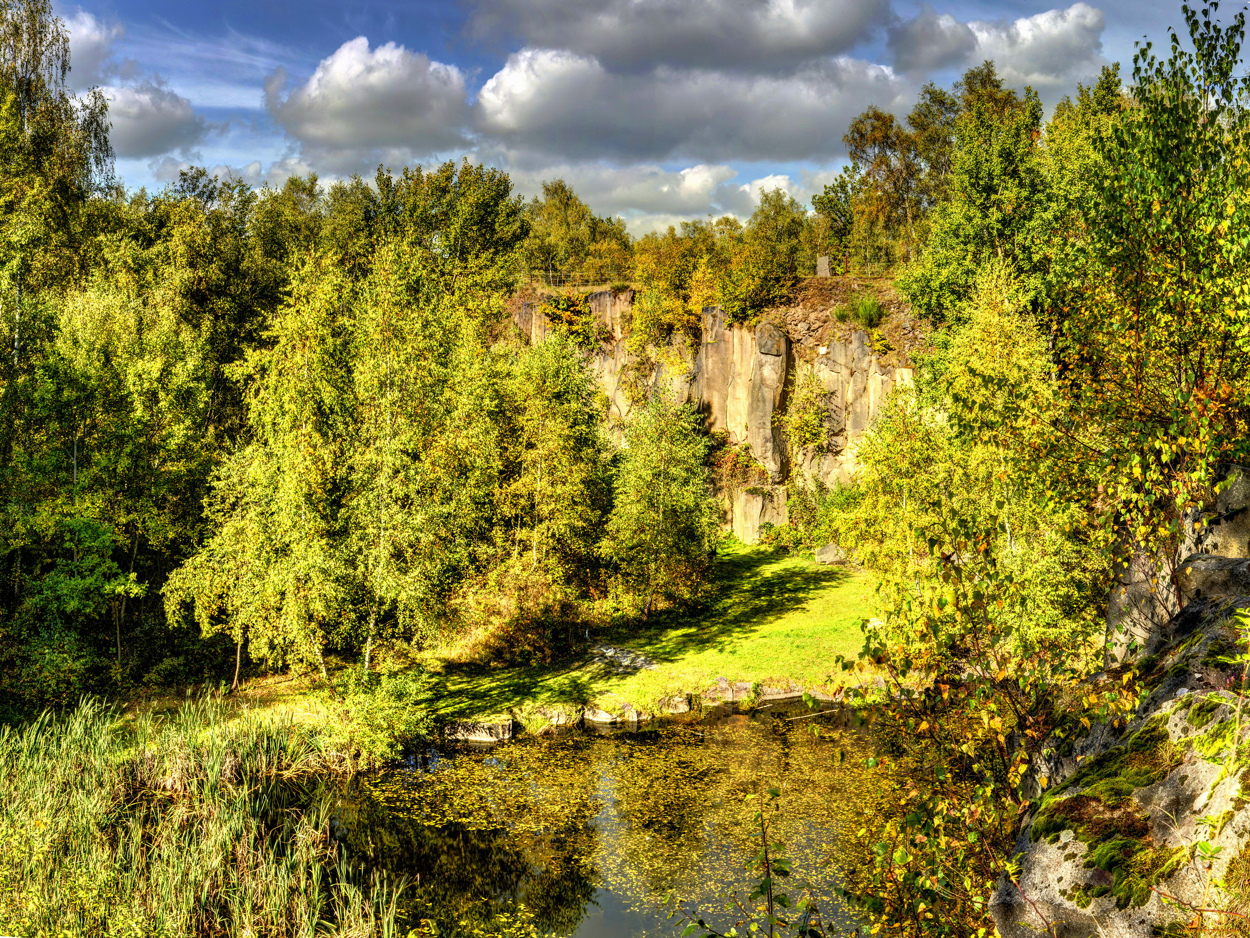 германия, майен, серебряное, озеро, природа, реки, озера
