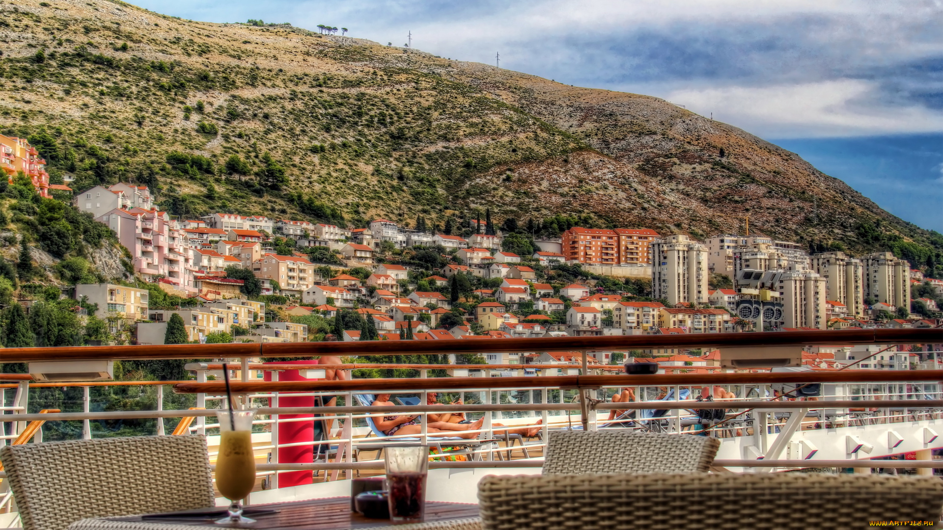 города, дубровник, хорватия, побережье, море, дома