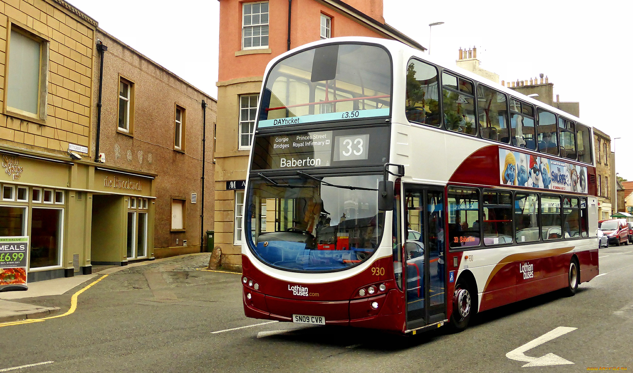 автомобили, автобусы, двухэтажный, городской, автобус