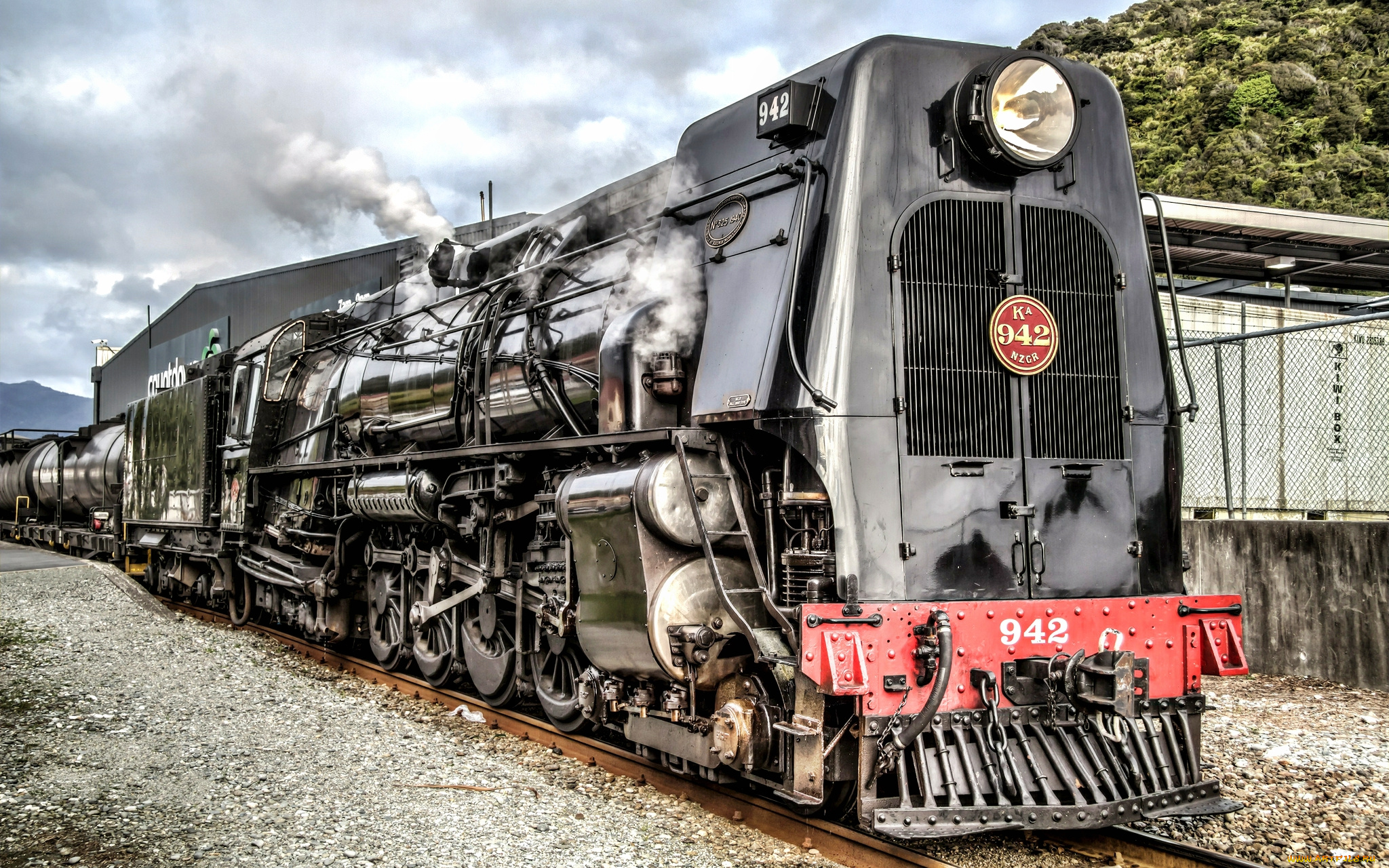 техника, паровозы, железная, дорога, рельсы, паровоз, цистерны