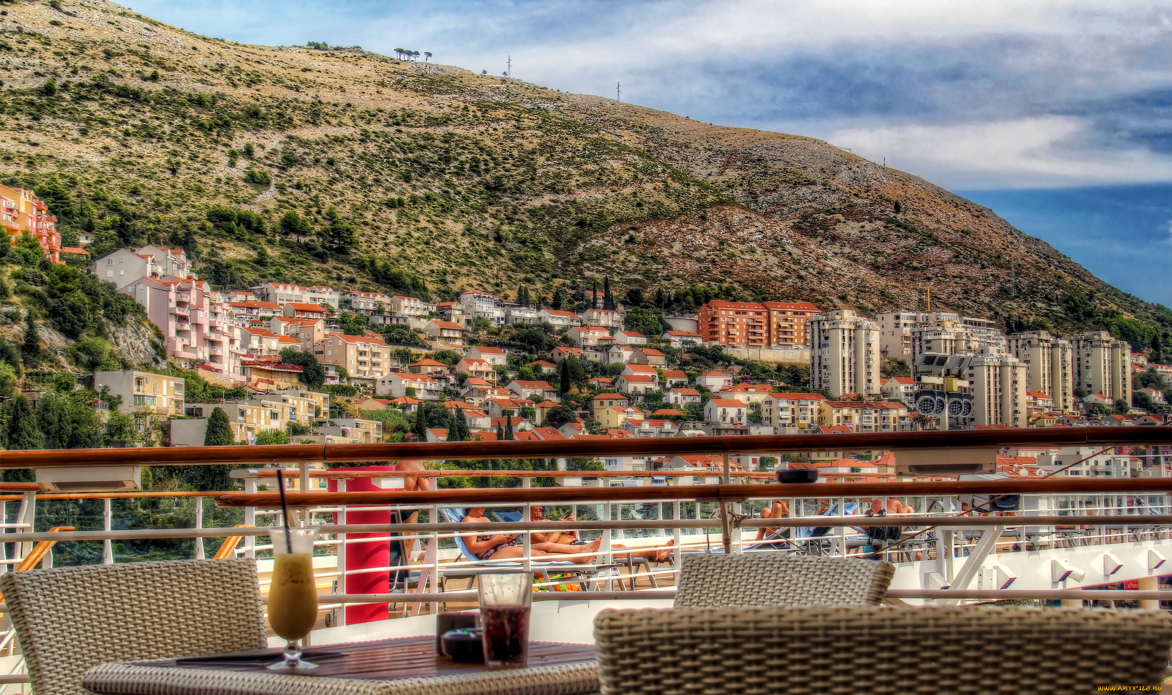 города, дубровник, хорватия, побережье, море, дома