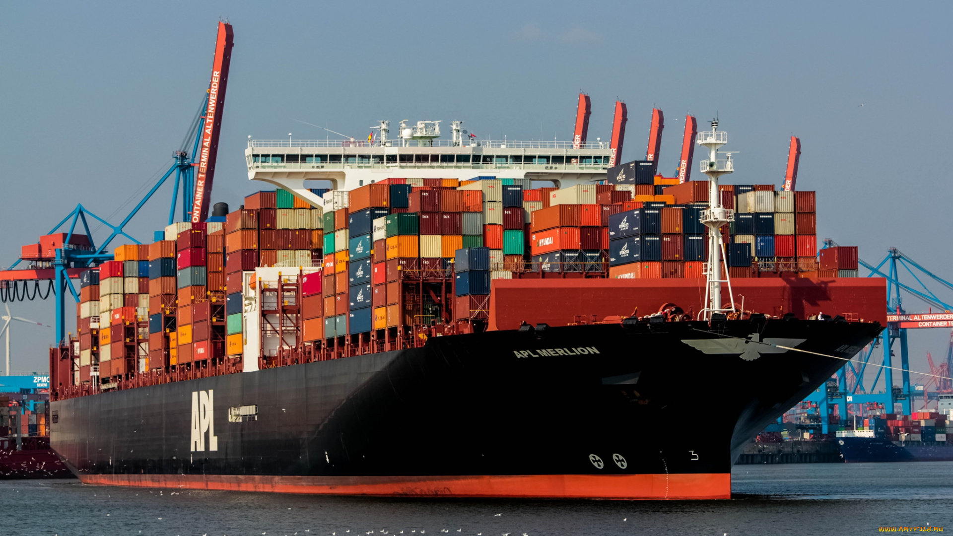 apl, merlion, корабли, грузовые, суда, контейнеровоз