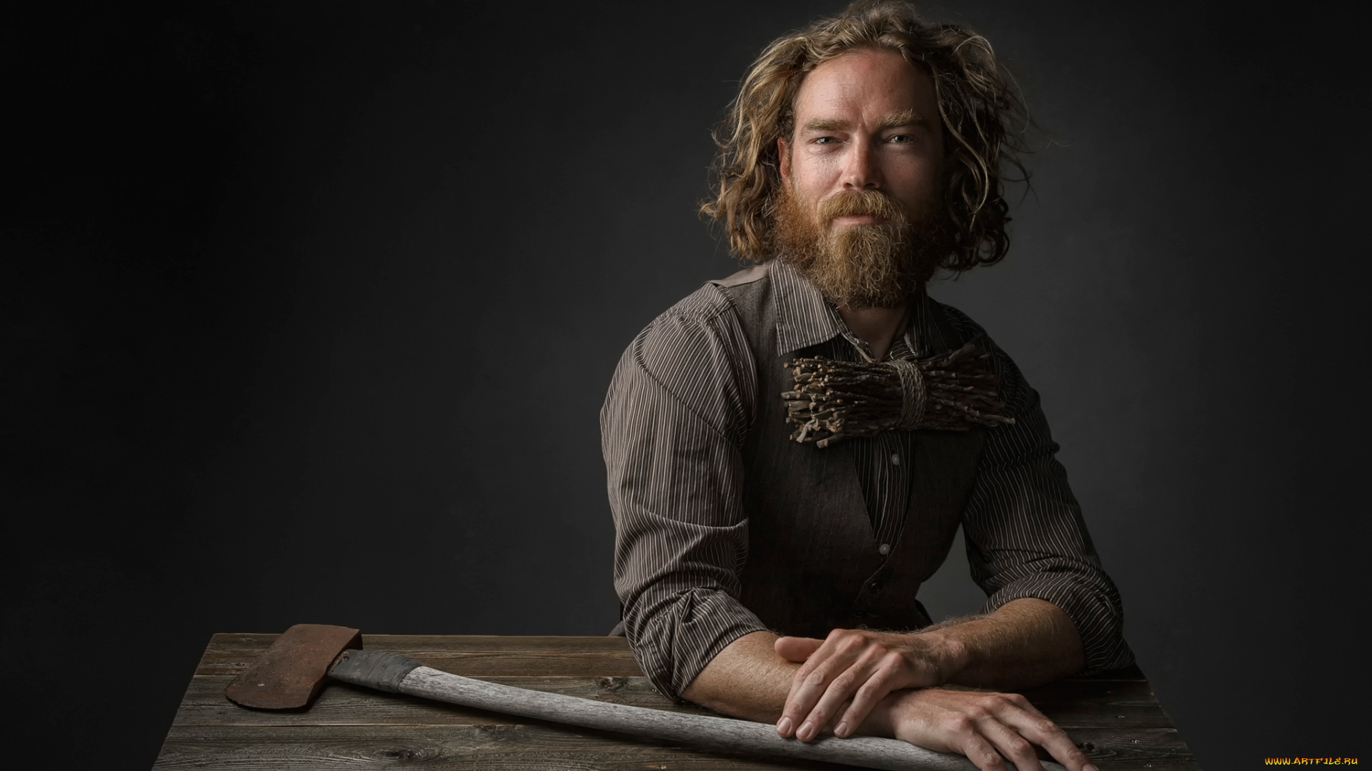 мужчины, -, unsort, борода, топор, колун