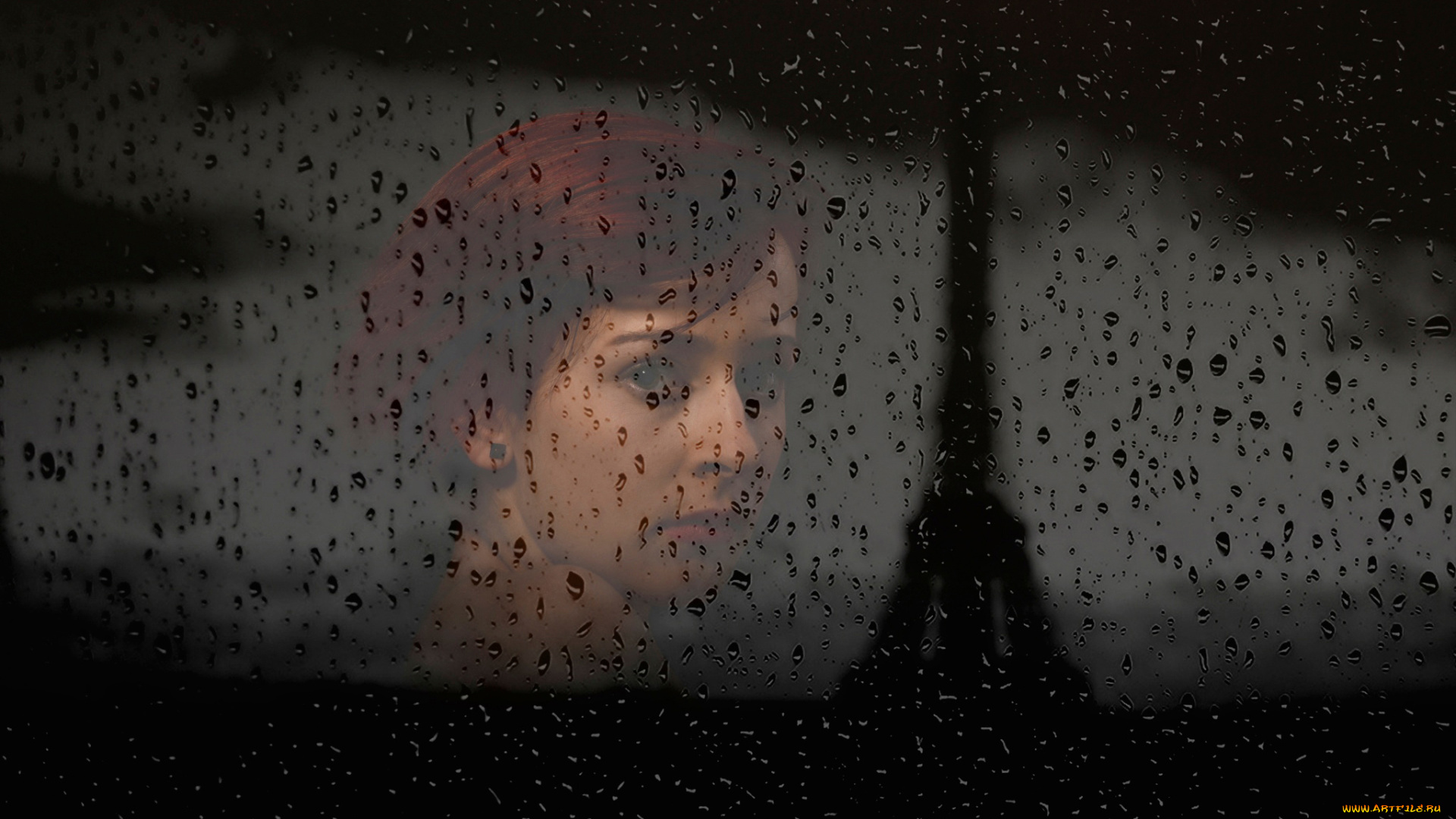 разное, капли, , брызги, , всплески, силуэт, окно, девушка, стекло