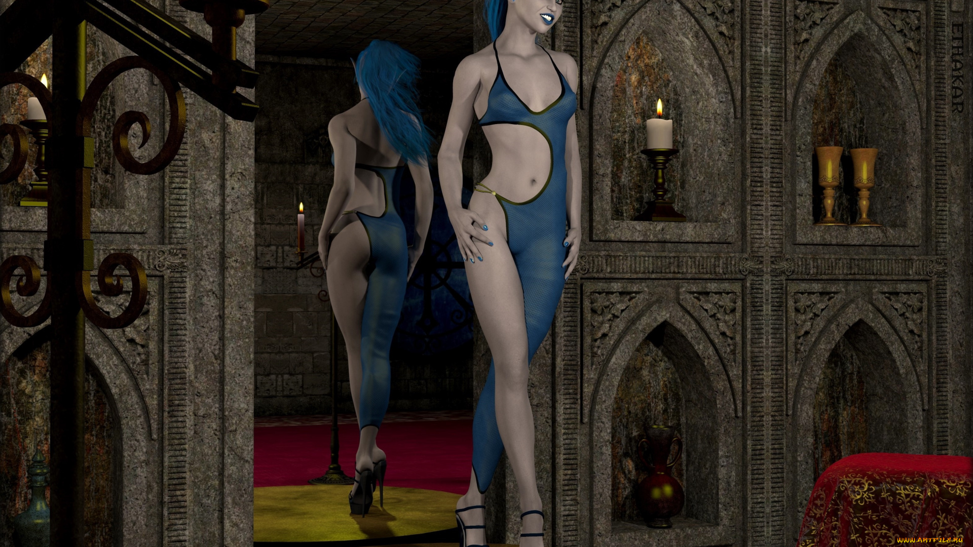 3д, графика, эльфы, , elves, эльфийка, взгляд, фон