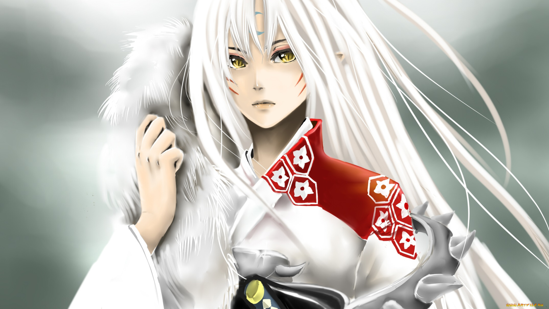 аниме, inuyasha, арт, инуяша, сешимару, демон-пёс