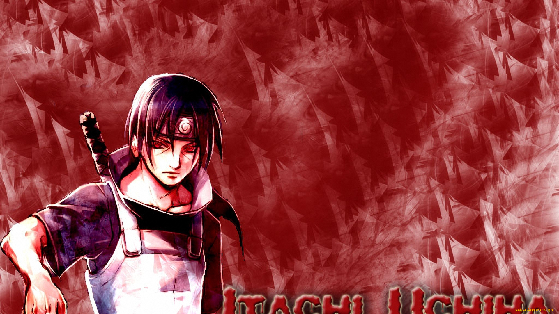 аниме, naruto, anbu, shinobi, itachi, ниндзя, оружие, меч, uchiha