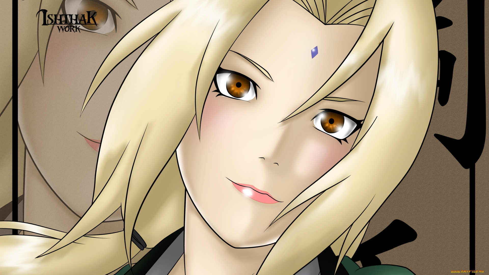 аниме, naruto, фон, взгляд, девушка