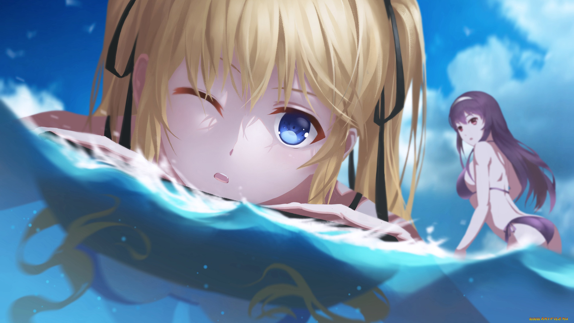 аниме, saenai, heroine, no, sodatekata, девочки, арт, saenai, heroine, no, sodatekata, cangkong, sawamura, spencer, eriri, kasumigaoka, utaha, вода