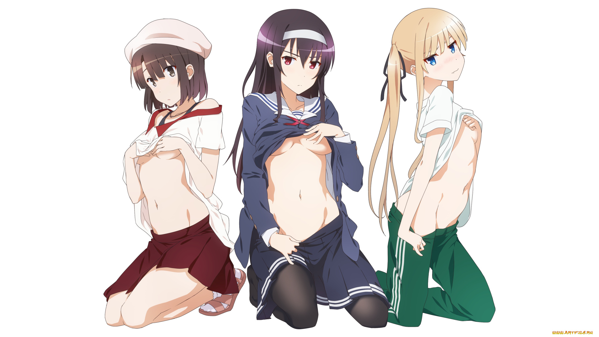аниме, saenai, heroine, no, sodatekata, saenai, heroine, no, sodatekata, kasumigaoka, utaha, katou, megumi, sawamura, spencer, eriri, midiman, арт
