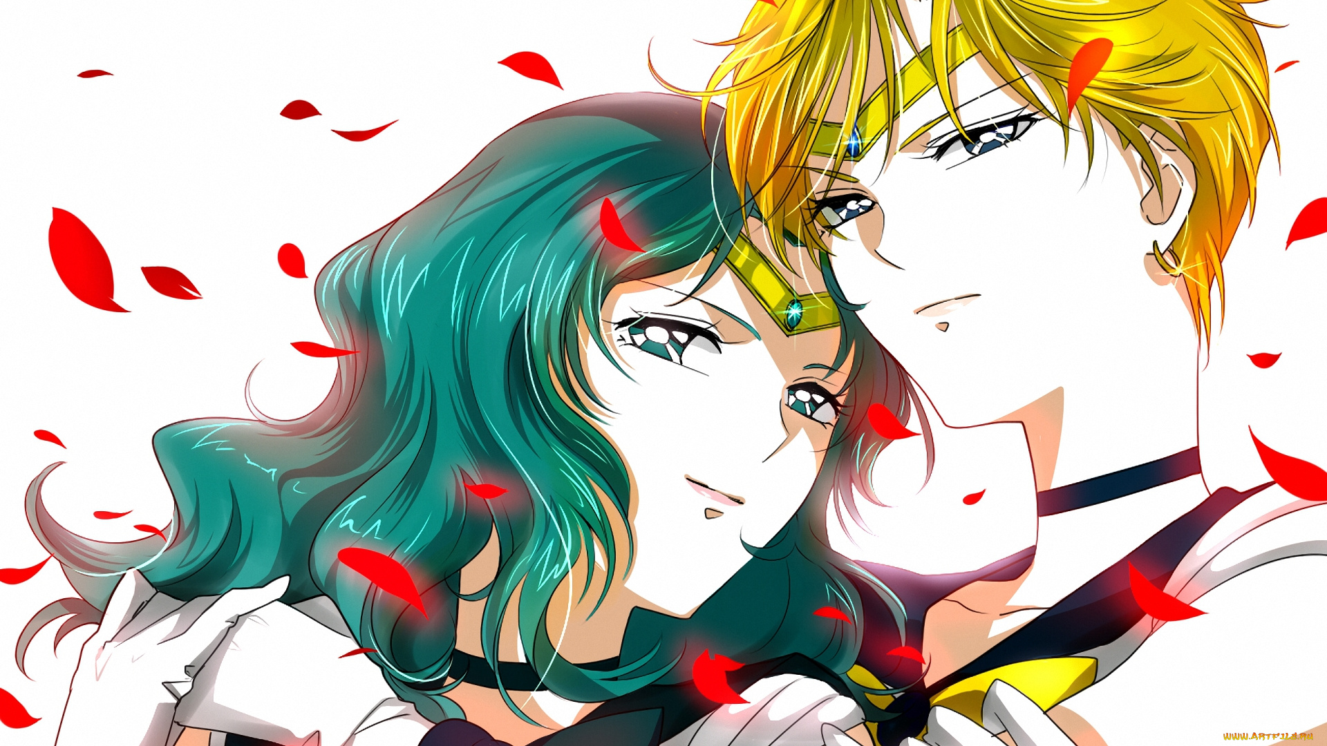 аниме, sailor, moon, уран, нептун, uranus, sailor, neptune, девушки