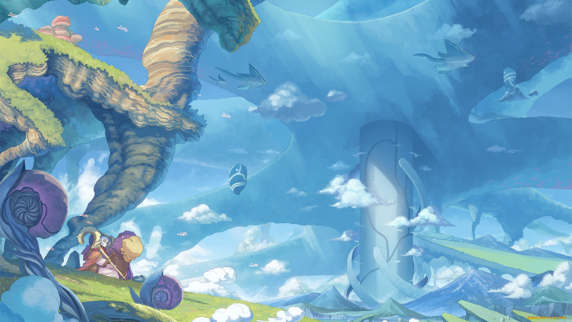 аниме, животные, , существа, tottori, арт, фантастика