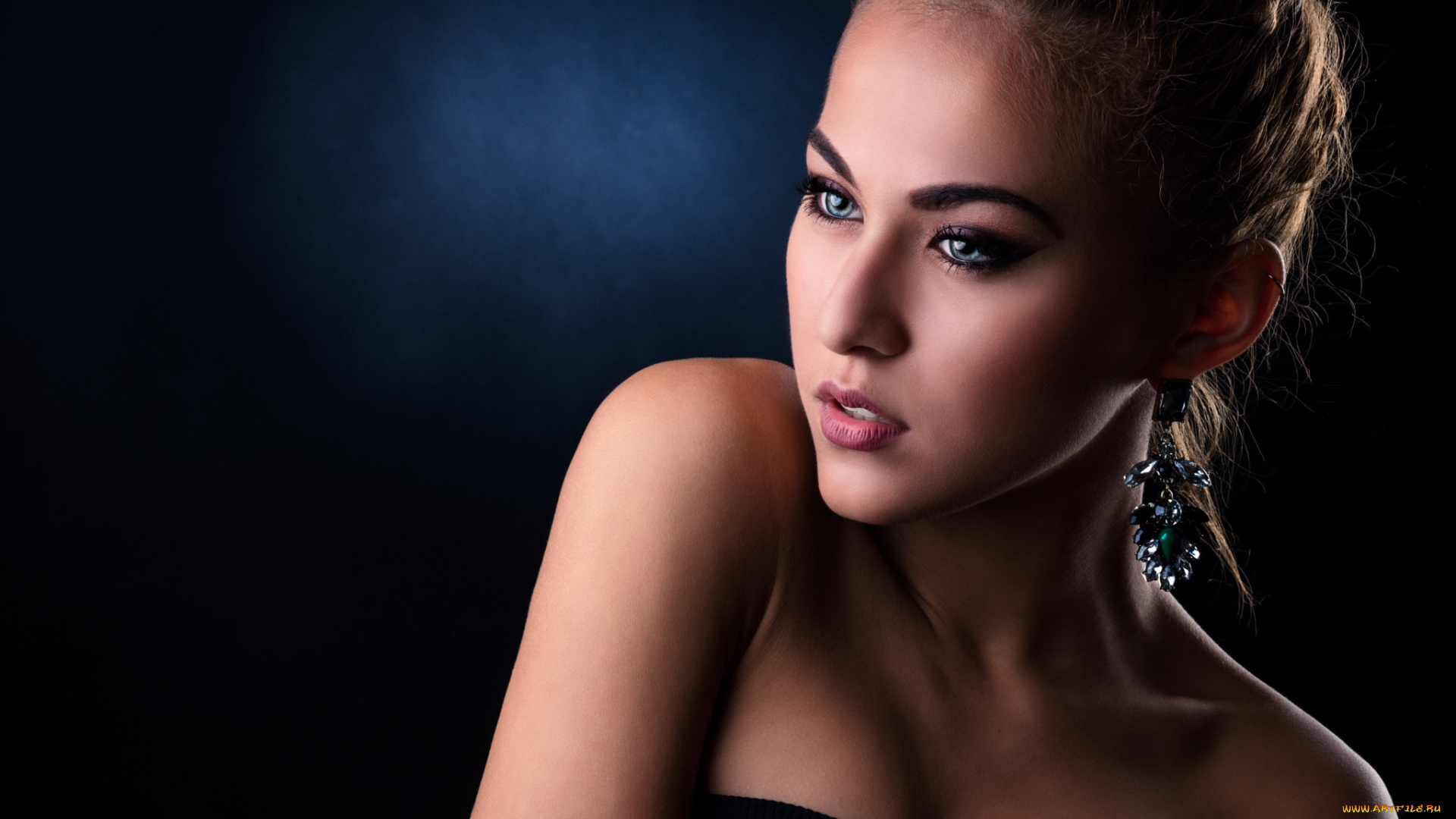 девушки, -unsort, , лица, , портреты, серьги, украшение, плечи, макияж, шатенка, девушка