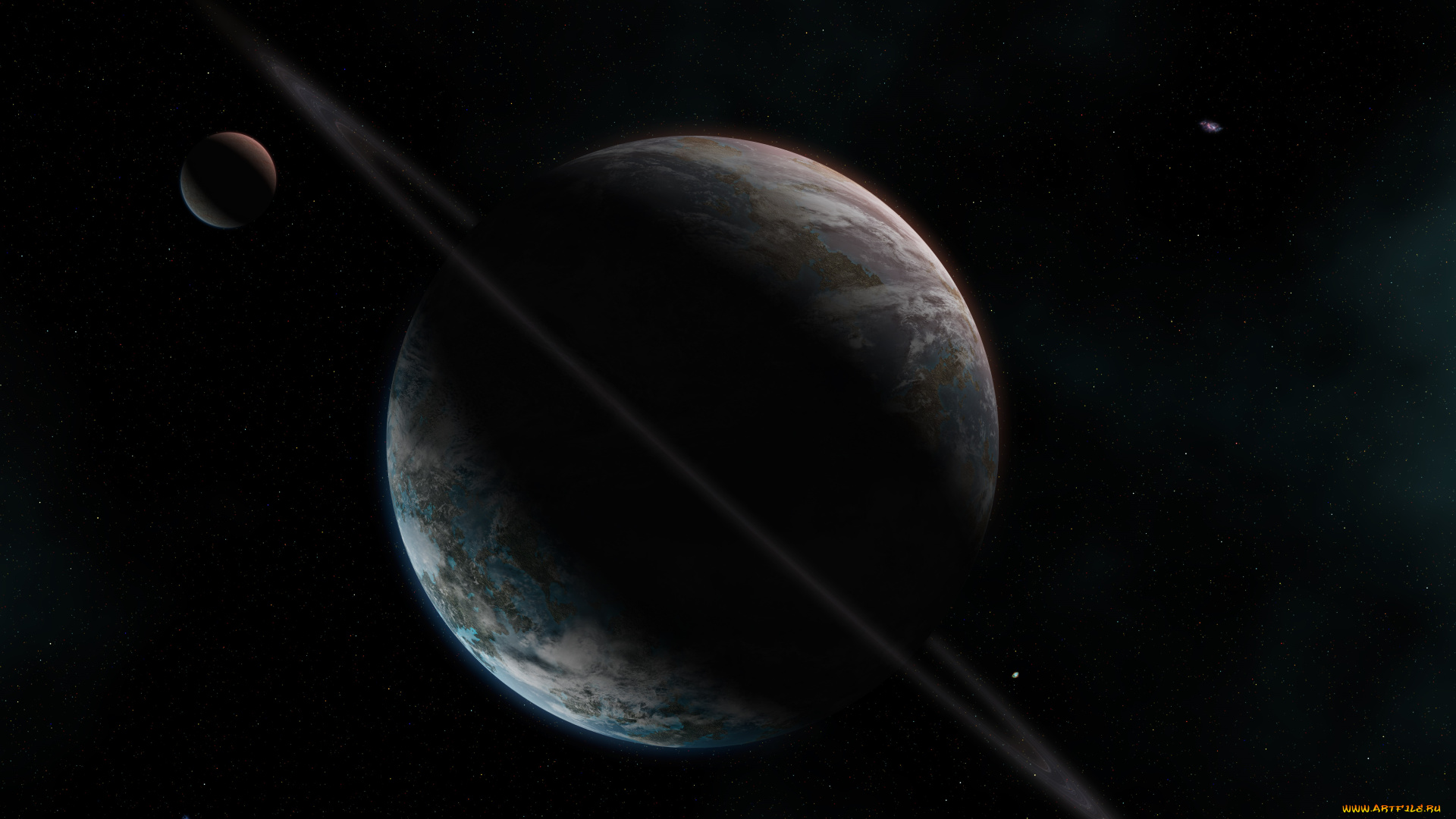 космос, арт, планеты, звезды, вселенная