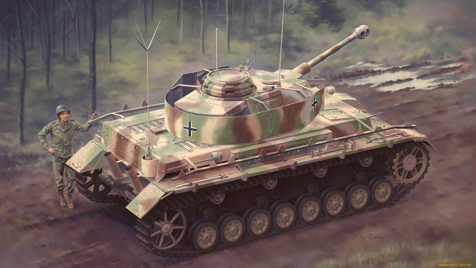 рисованное, армия, солдат, танк