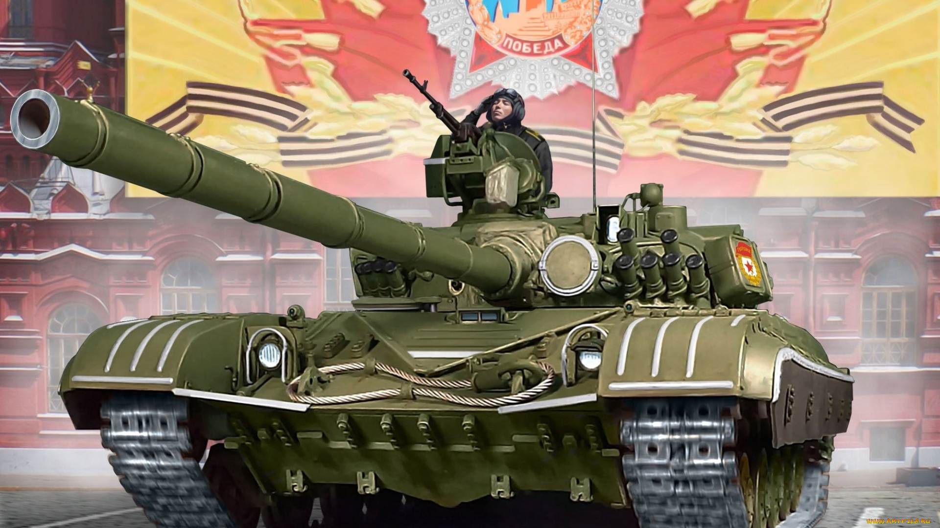 рисованное, армия, танк