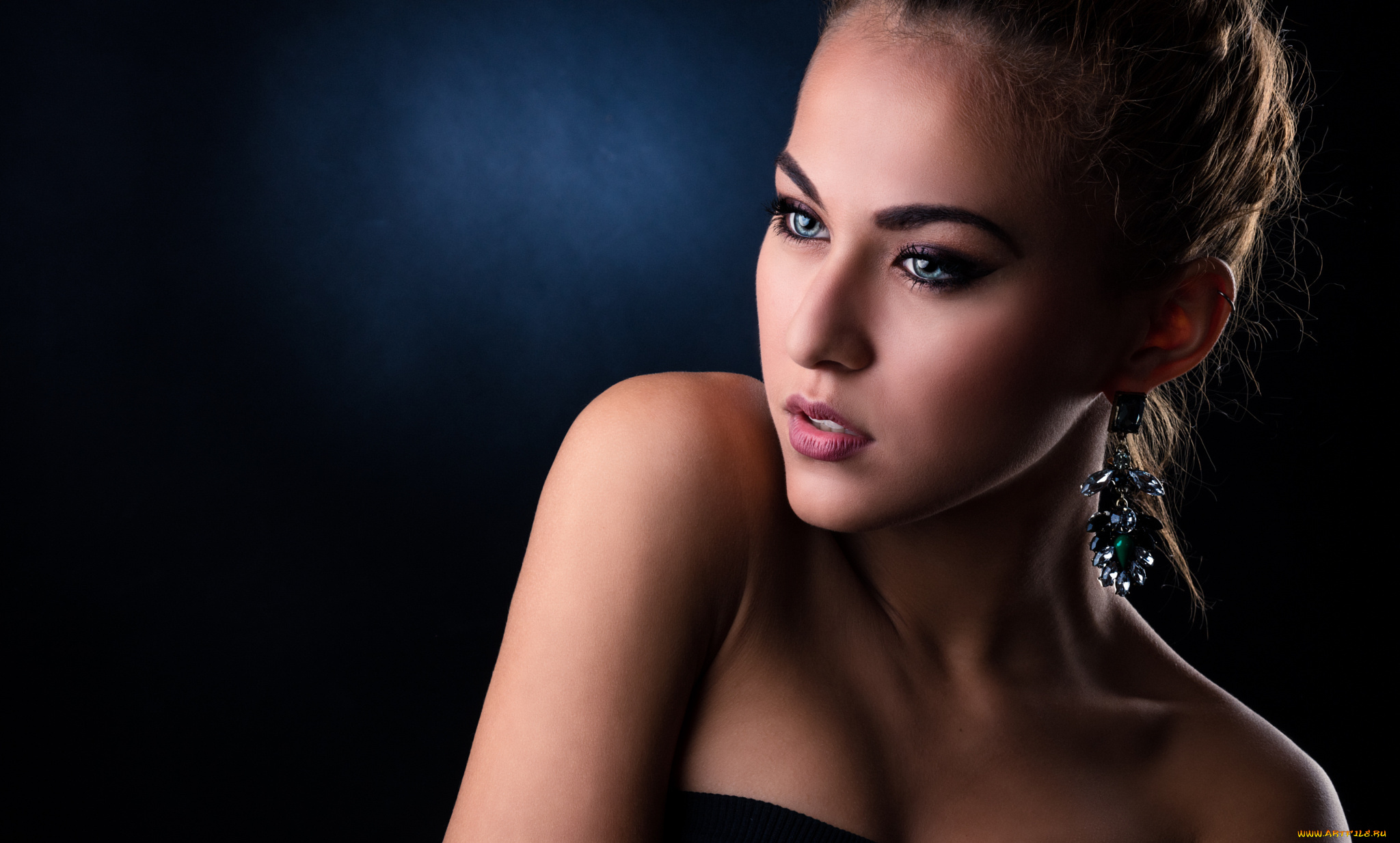 девушки, -unsort, , лица, , портреты, серьги, украшение, плечи, макияж, шатенка, девушка