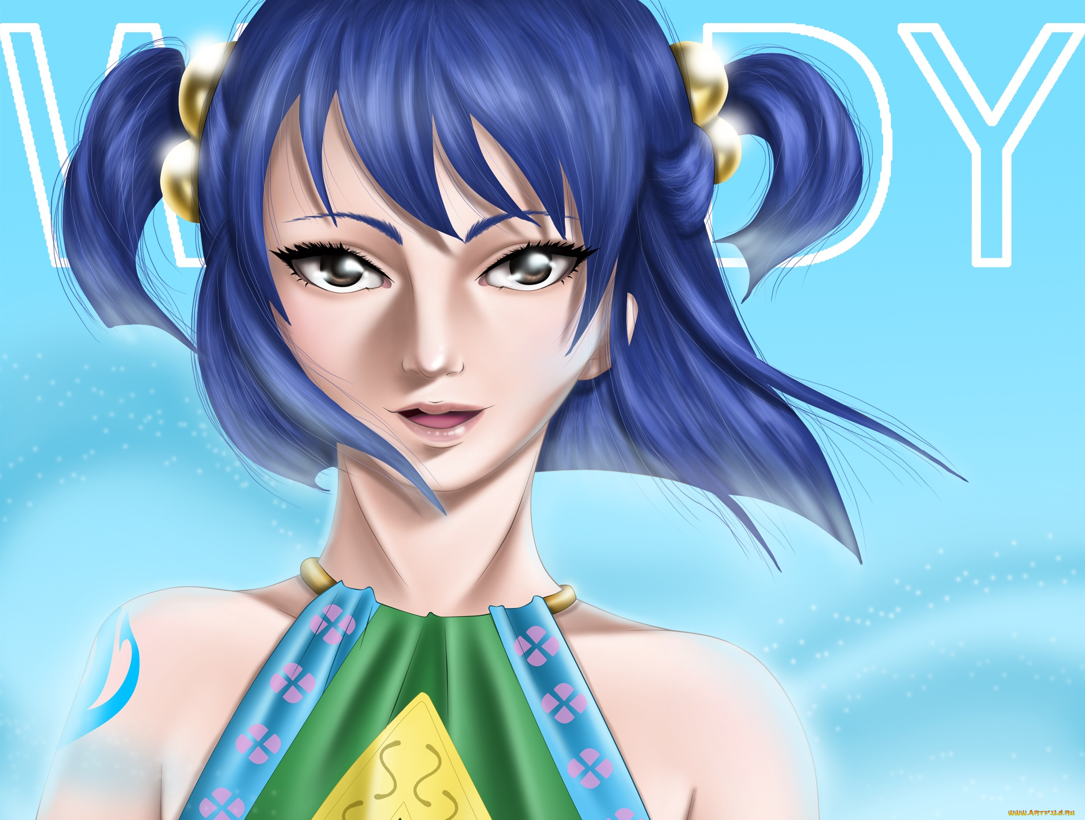 аниме, fairy, tail, взгляд, девушка, фон