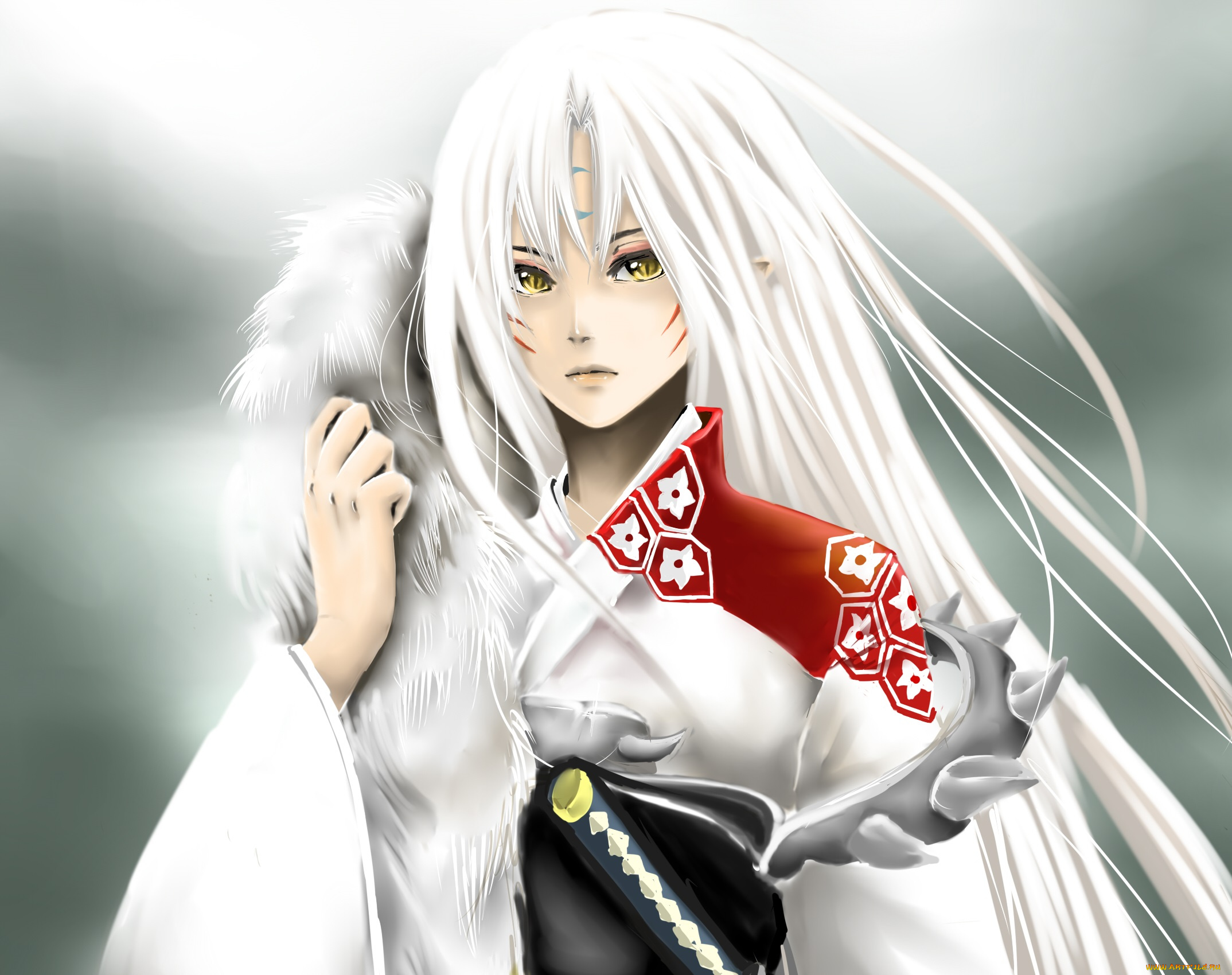аниме, inuyasha, арт, инуяша, сешимару, демон-пёс