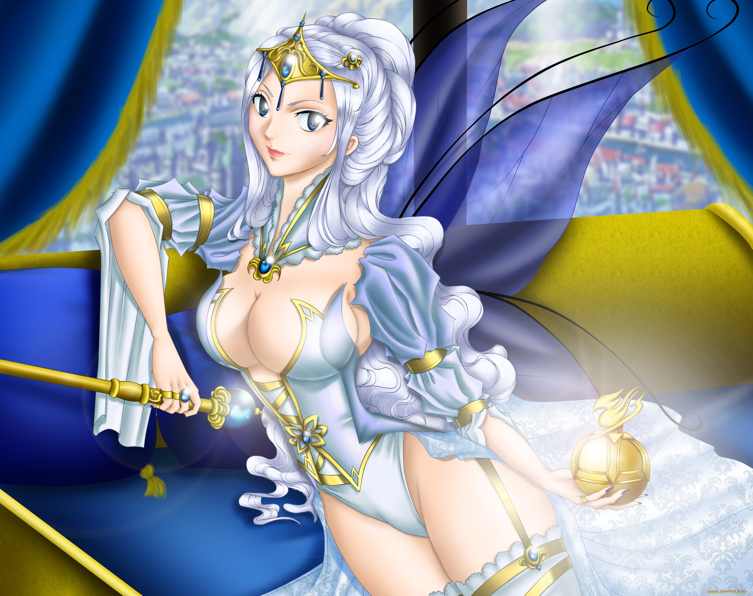 аниме, unknown, , другое, волосы, фон, взгляд, девушка