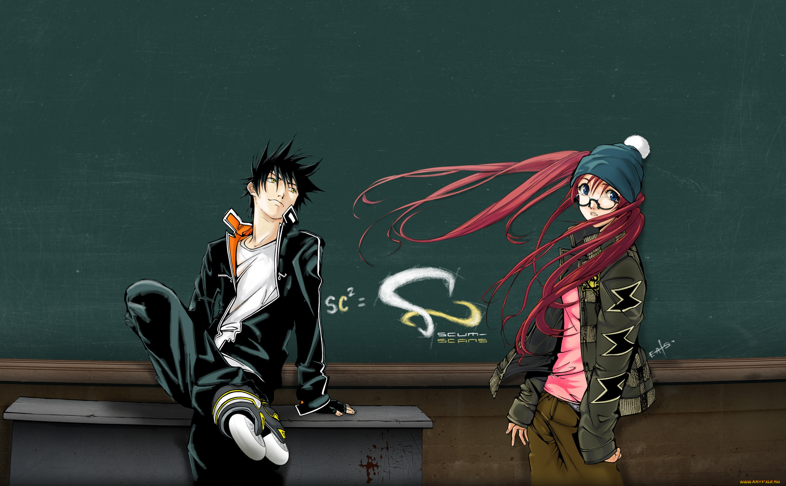 аниме, air, gear, арт, air, gear, девушка, парень