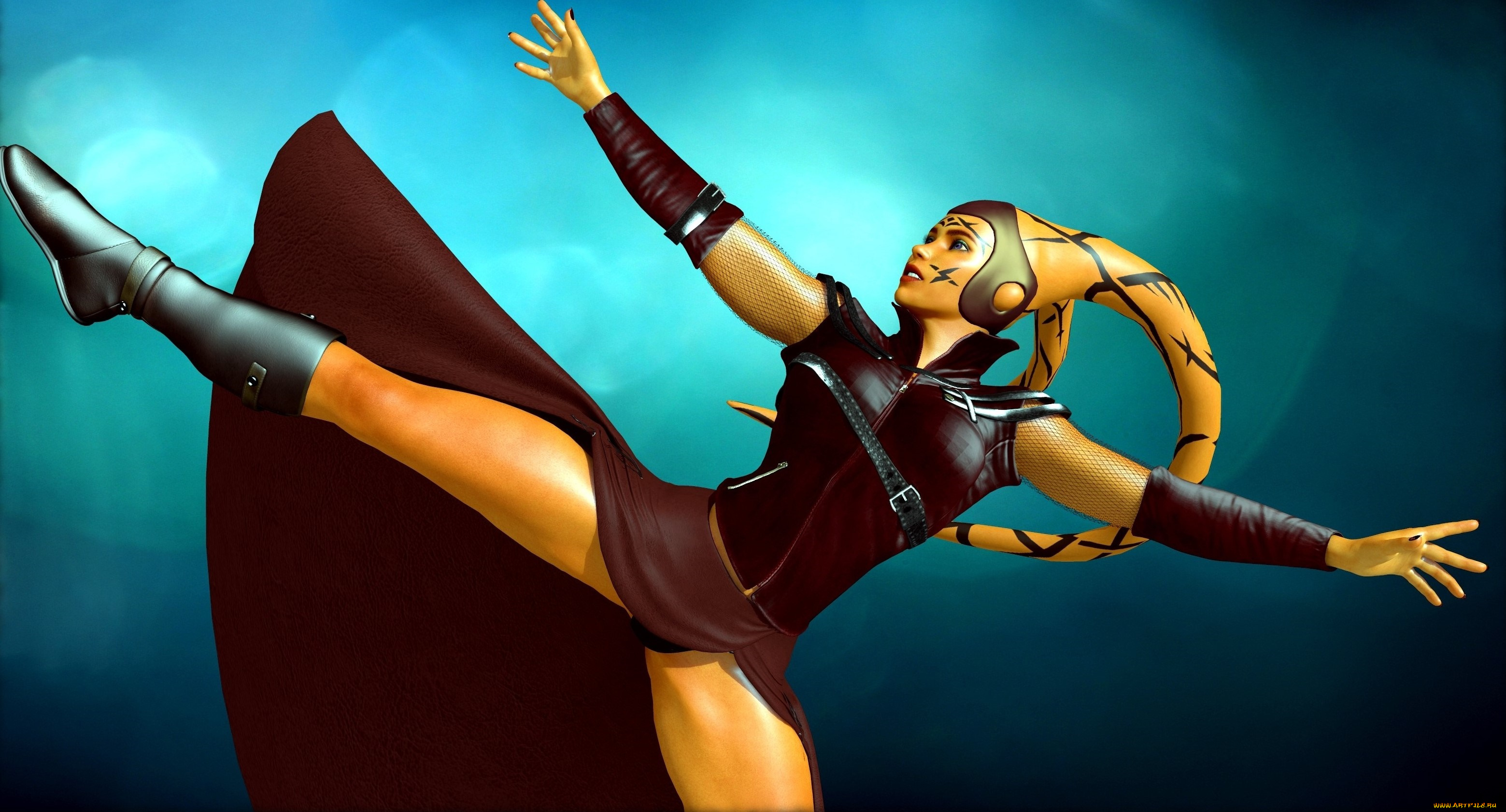 3д, графика, существа, , creatures, фон, взгляд, халк, поза