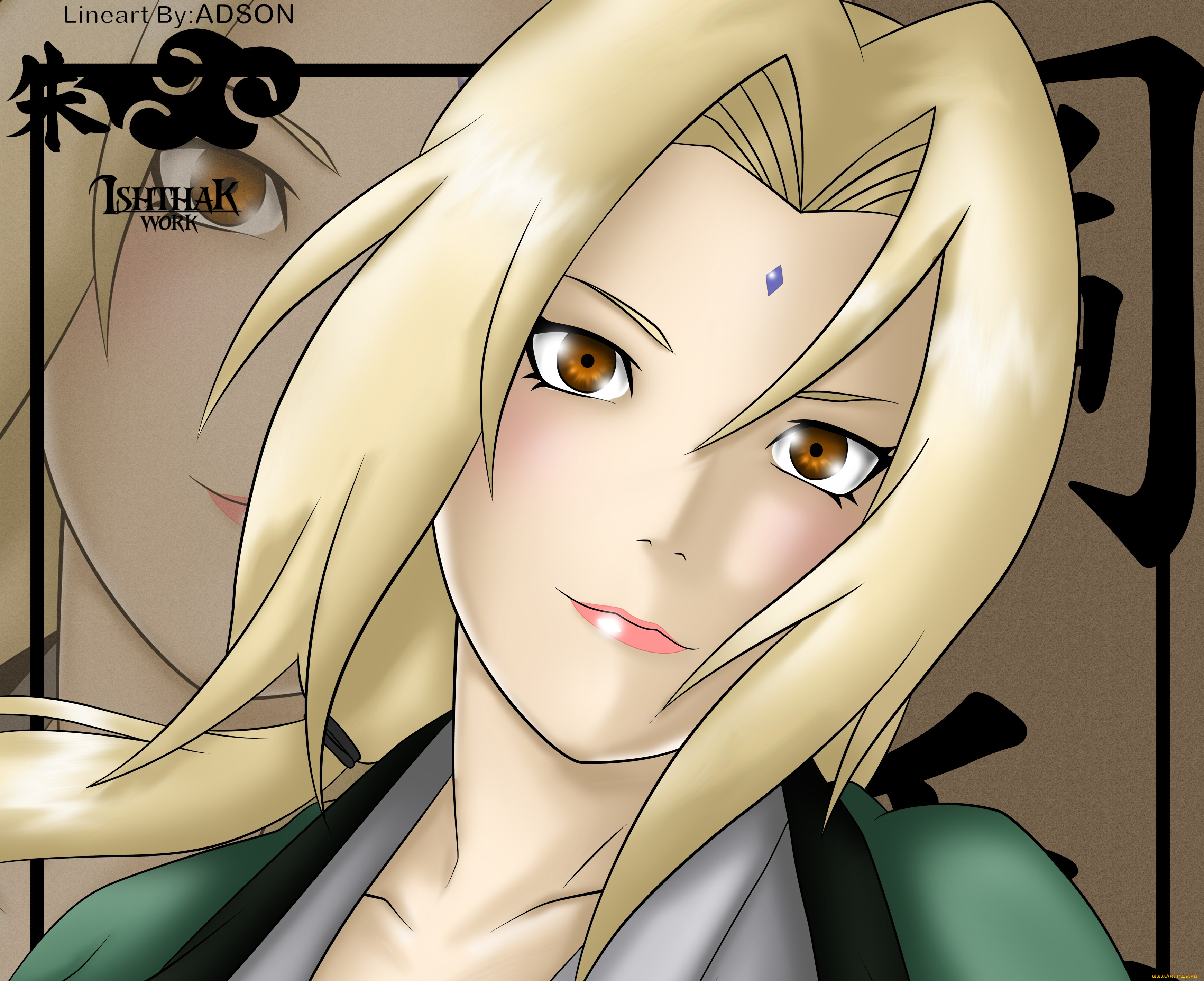 аниме, naruto, фон, взгляд, девушка