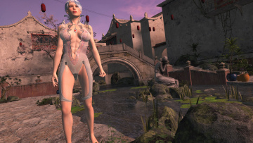 обоя 3д графика, люди , people, фон, взгляд, девушка