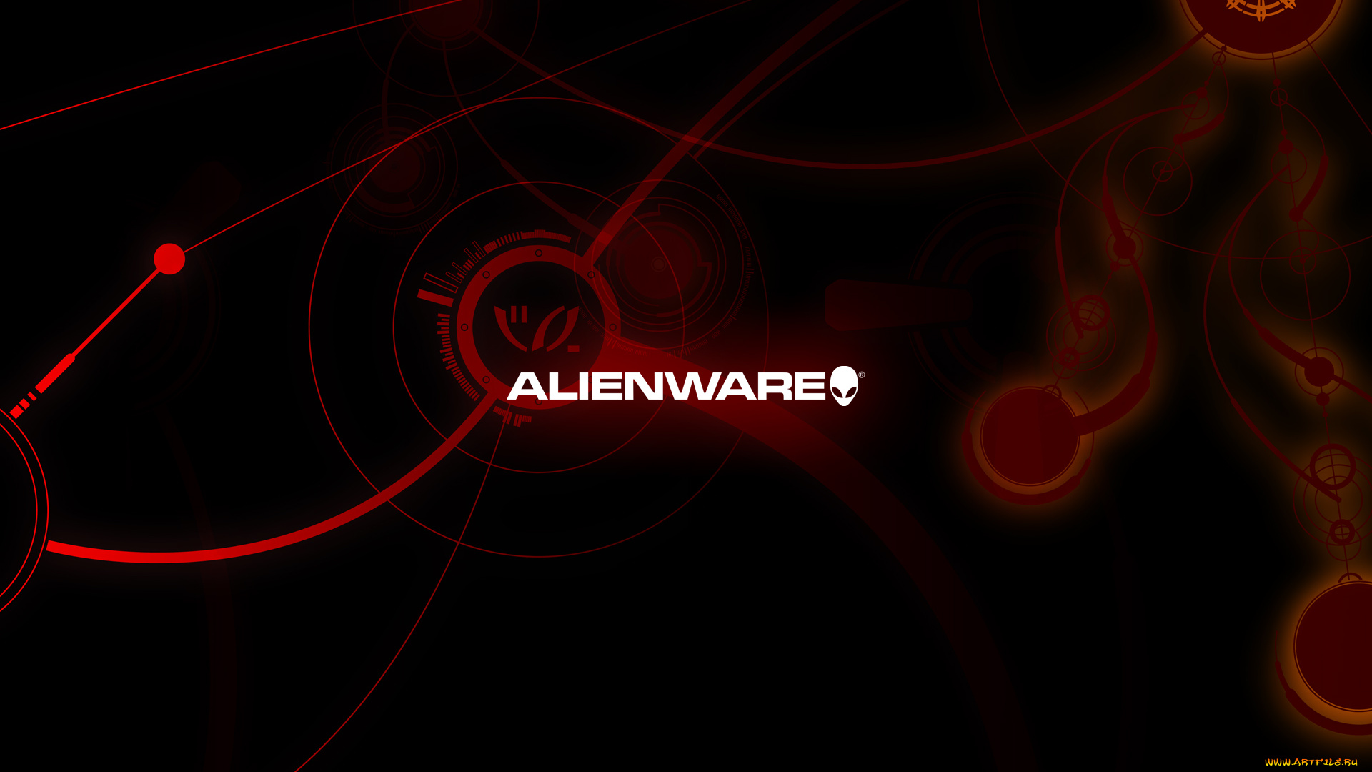 компьютеры, alienware, логотип, фон