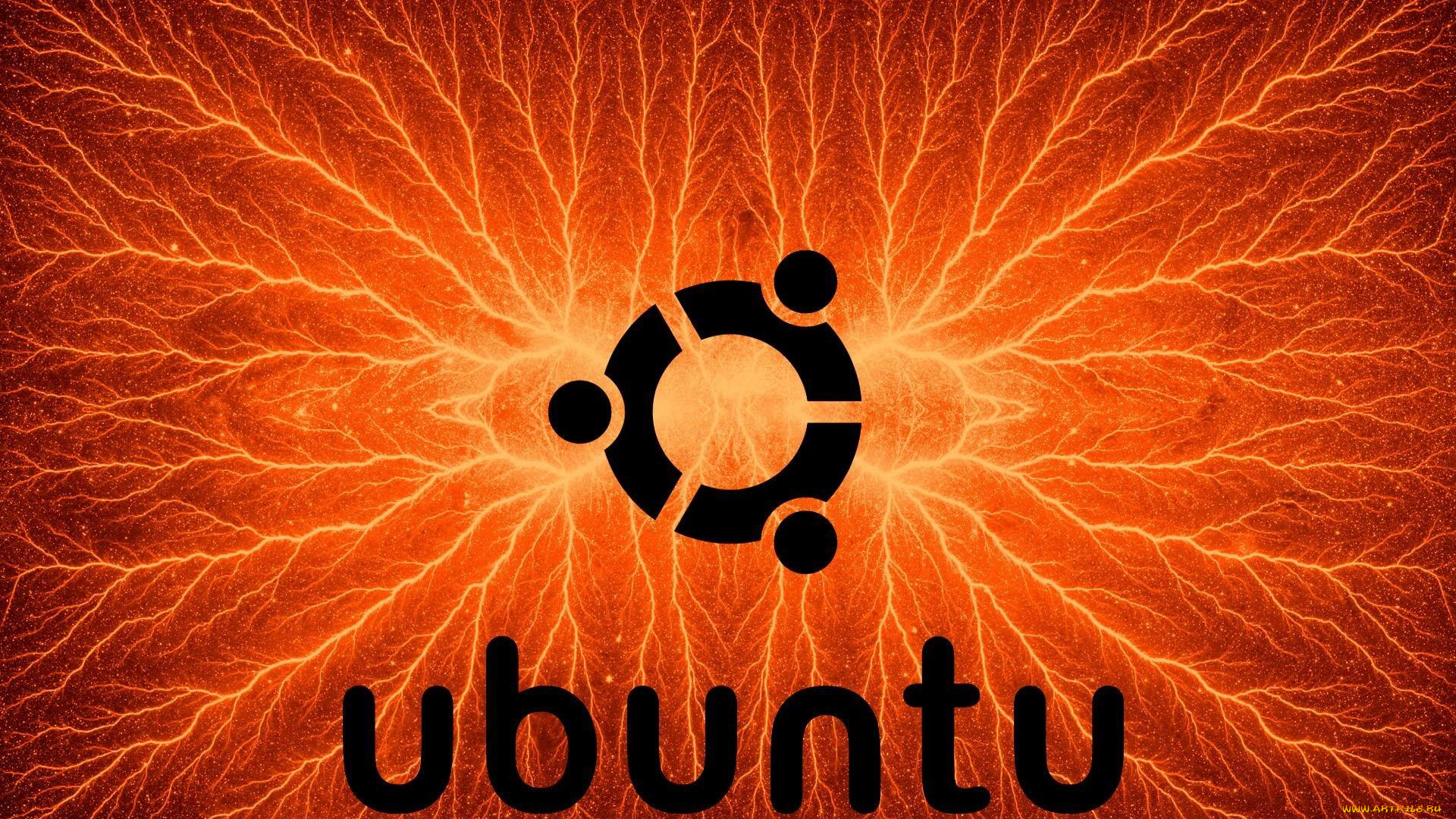 компьютеры, ubuntu, linux, фон, логотип