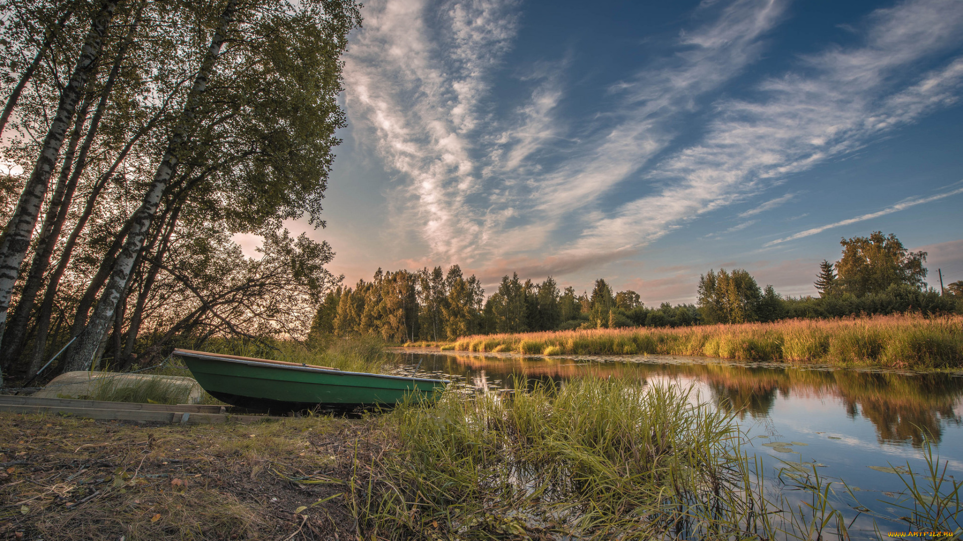 корабли, лодки, , шлюпки, река, лес