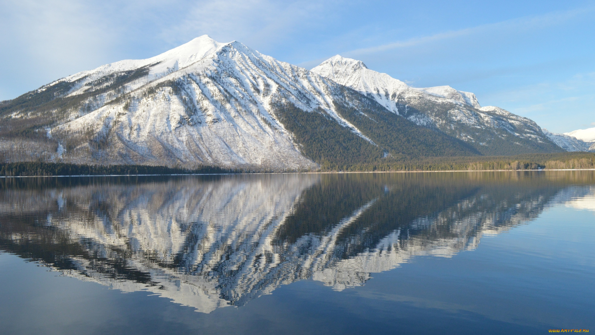 природа, реки, озера, горы, снег, озеро