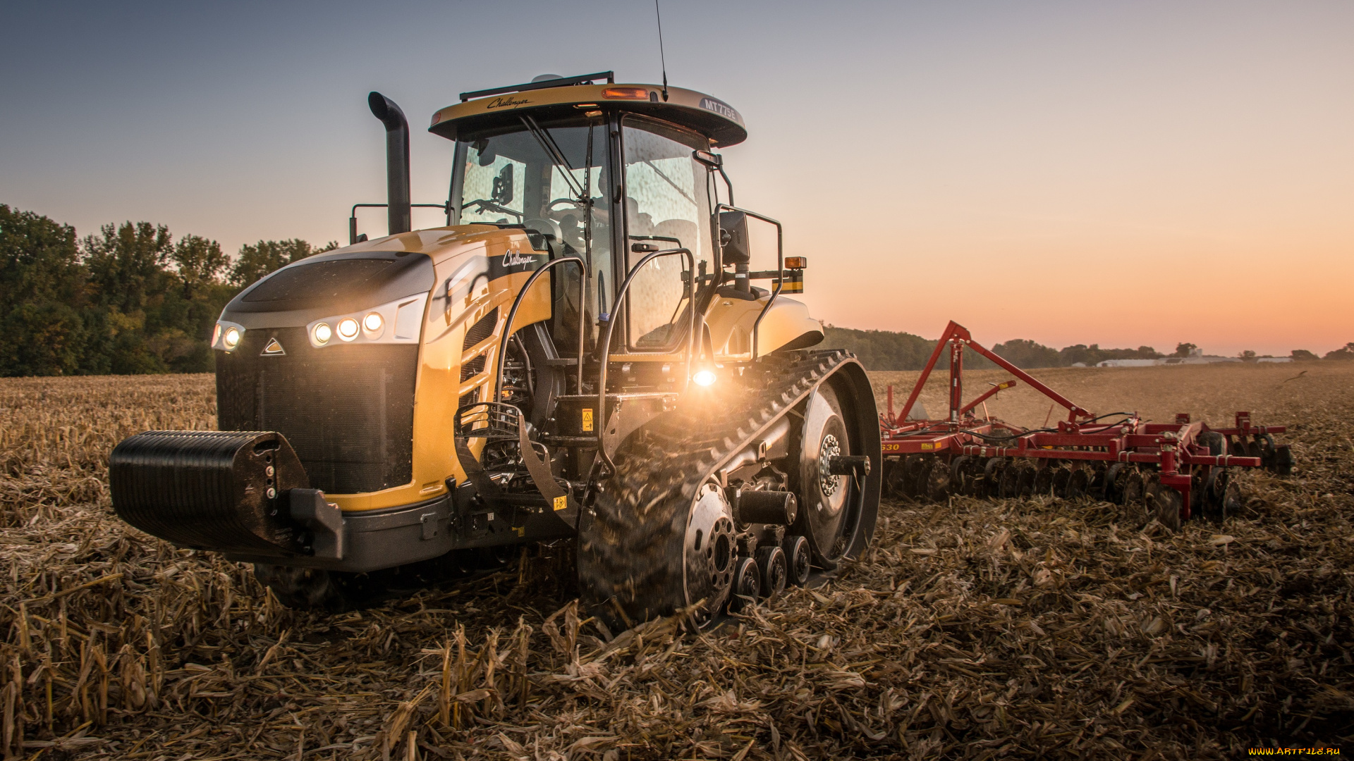 техника, тракторы, на, гусенецах, challenger