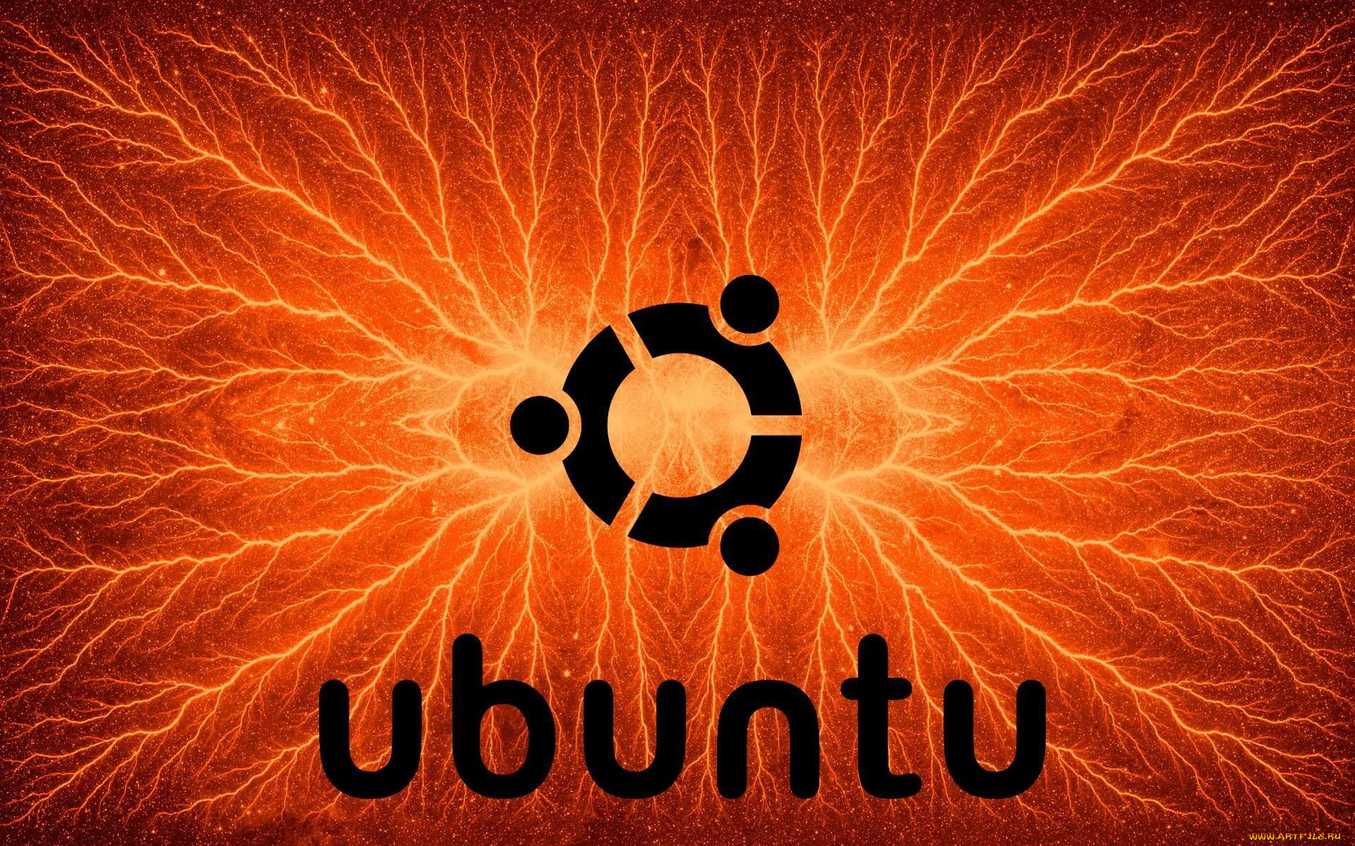 компьютеры, ubuntu, linux, фон, логотип